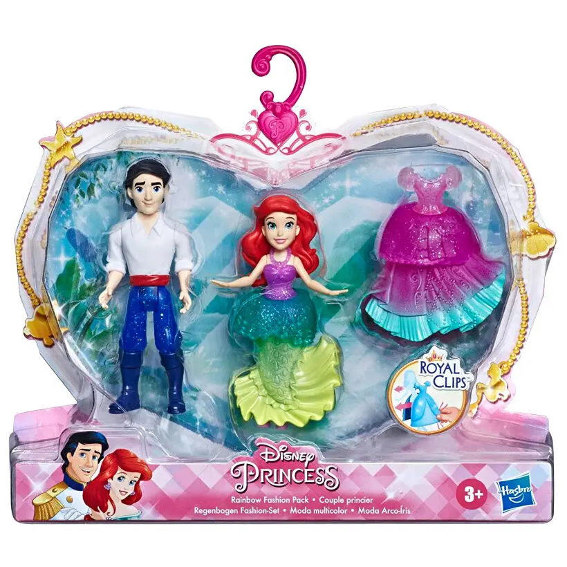 Disney Princess Little Mermaid Royal Clips set 2 figures 9cm product photo