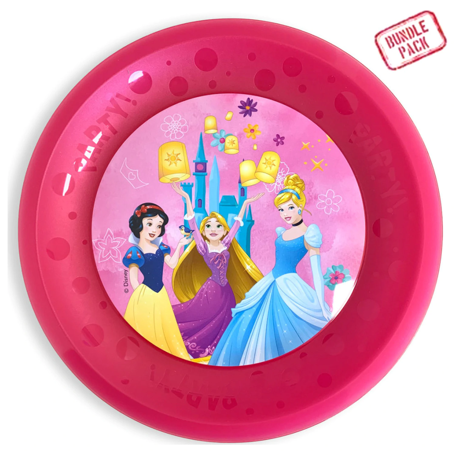 Disney Princess Live Your Story micro premium plastic flat plate 4-piece set 21 cm product photo