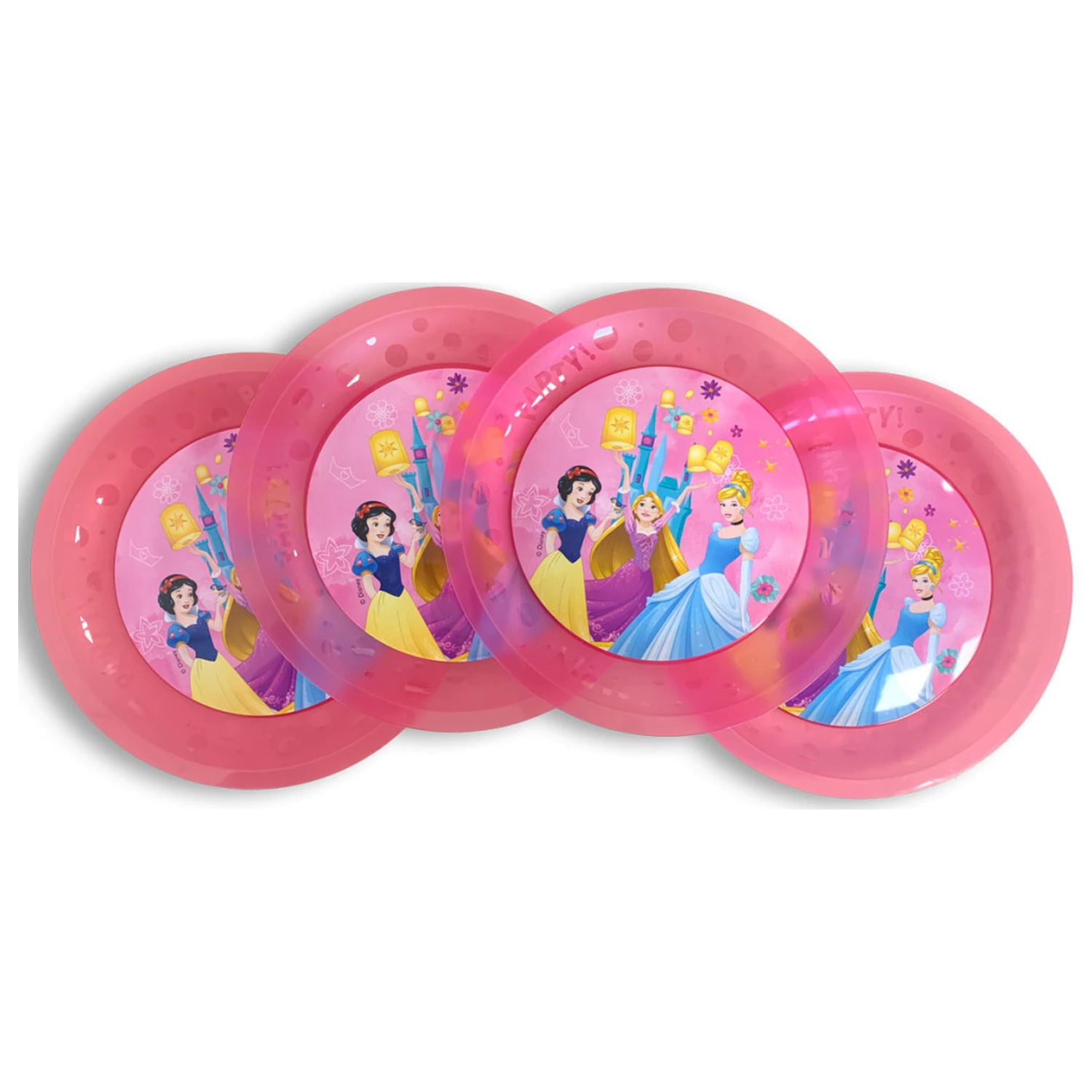 Disney Princess Live Your Story micro premium plastic flat plate 4-piece set 21 cm product photo