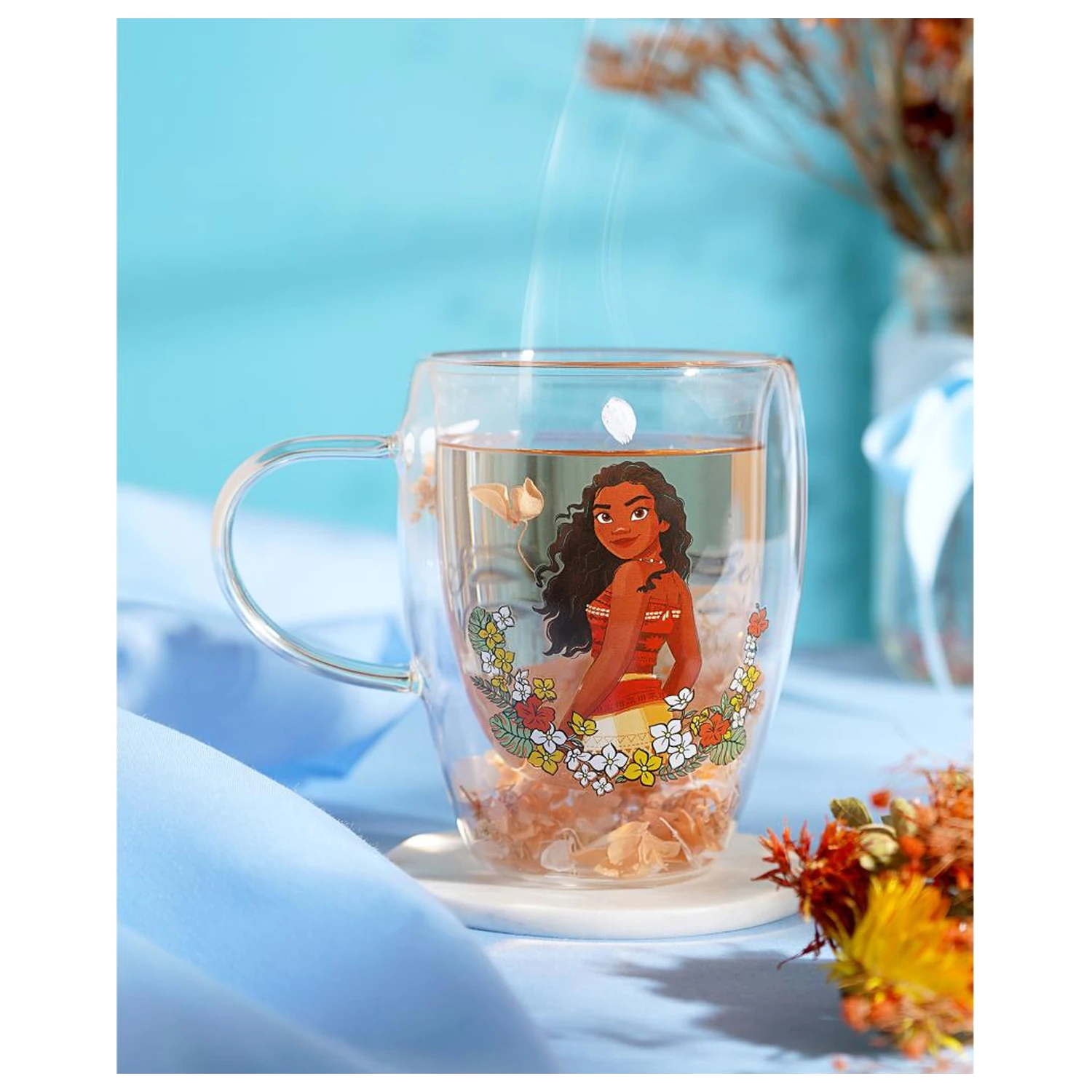 Disney Princess Moana Glass with Dried Flowers 300 ml product photo