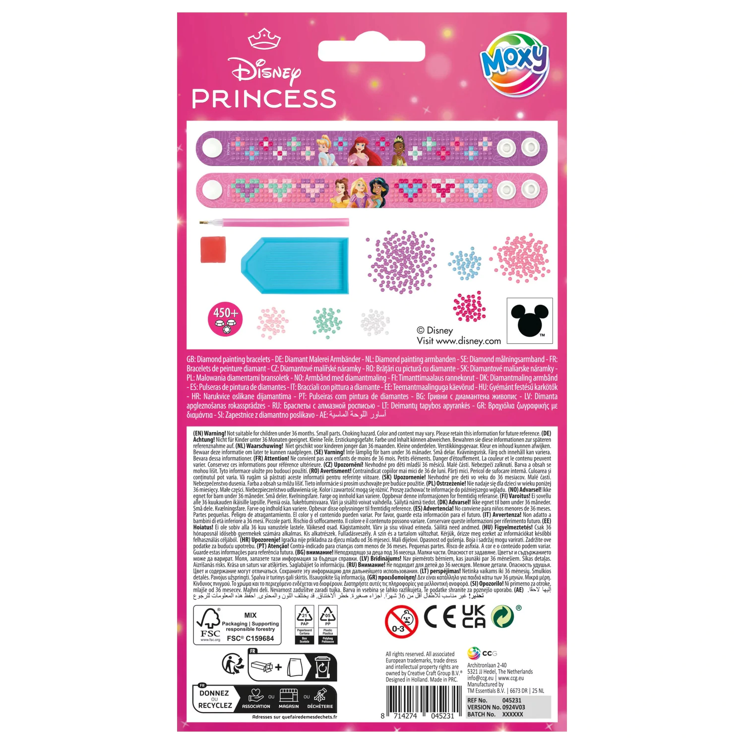Disney Princess Moxy Diamond Dot Bracelet Set 2-piece product photo