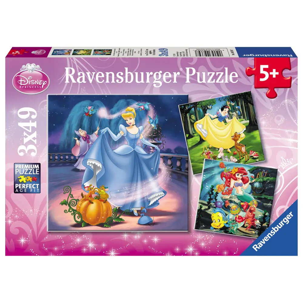 Disney Princess puzzle 3x49pcs product photo