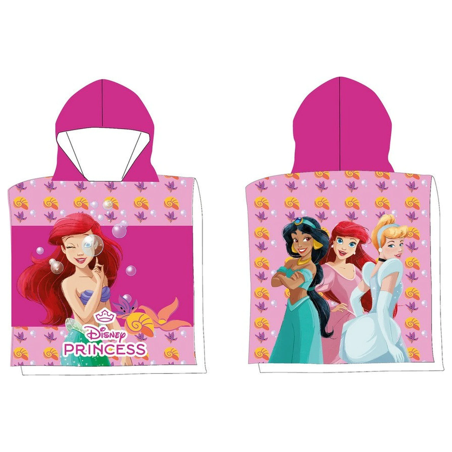 Disney Princess Royal Sparkle beach towel poncho 50x100 cm product photo