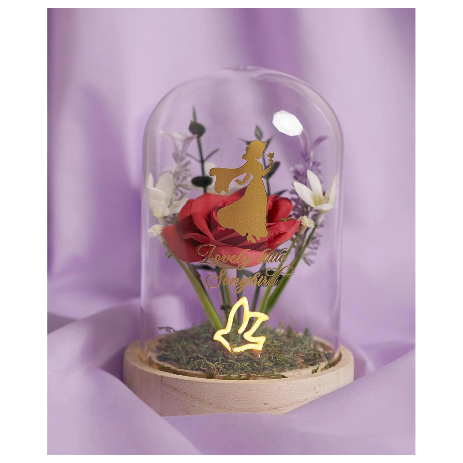 Disney Princess Snow White Floral Cloche with a Neon Light product photo