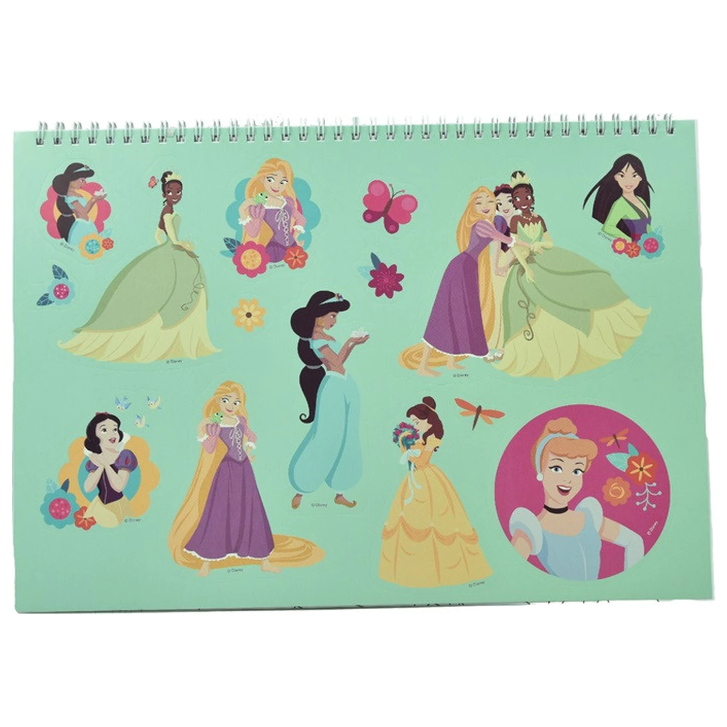 Disney Princess Spring A/4 Spiral Sketchbook 40 Sheets with Stickers product photo