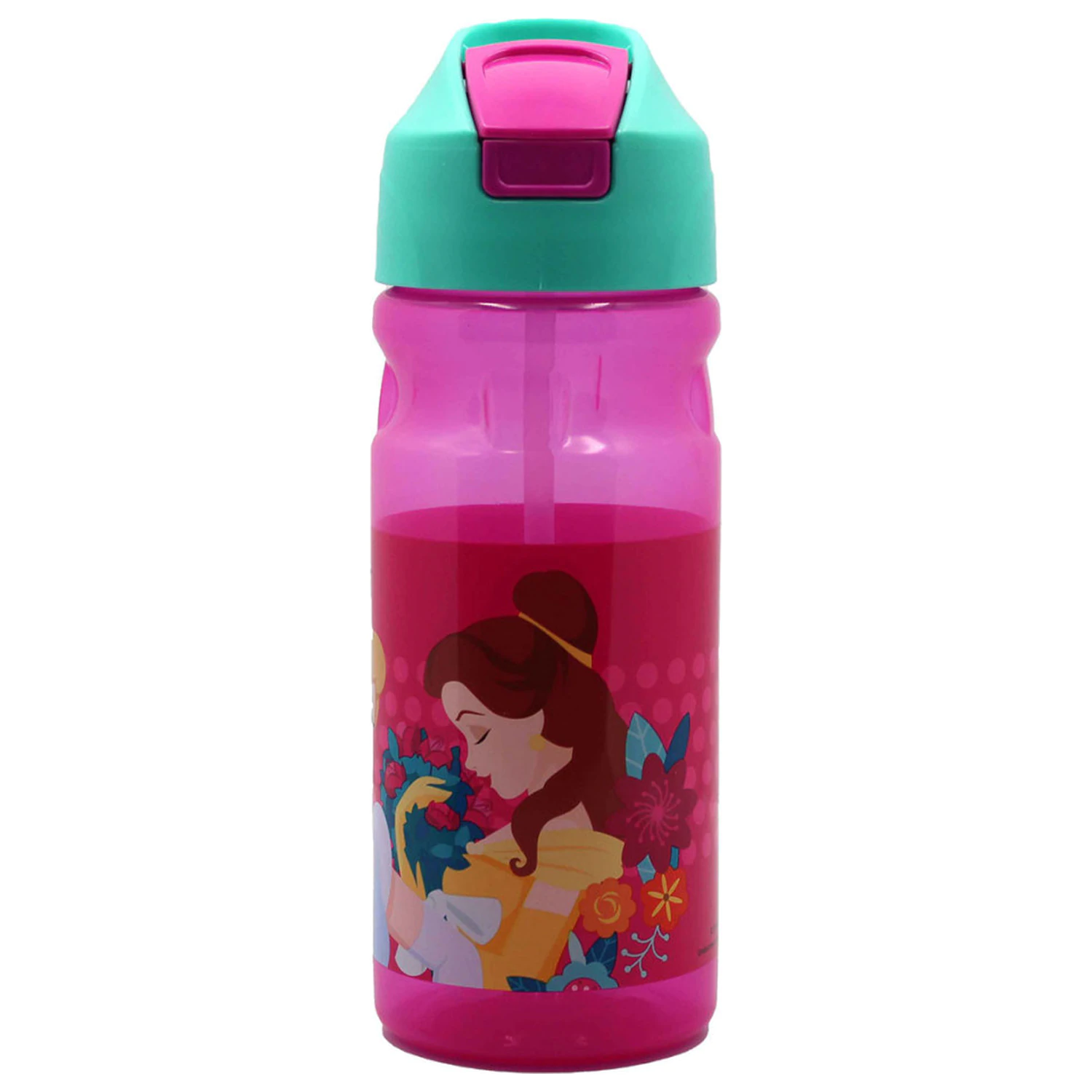 Disney Princesses Spring Plastic Water Bottle with Straw 500 ml product photo