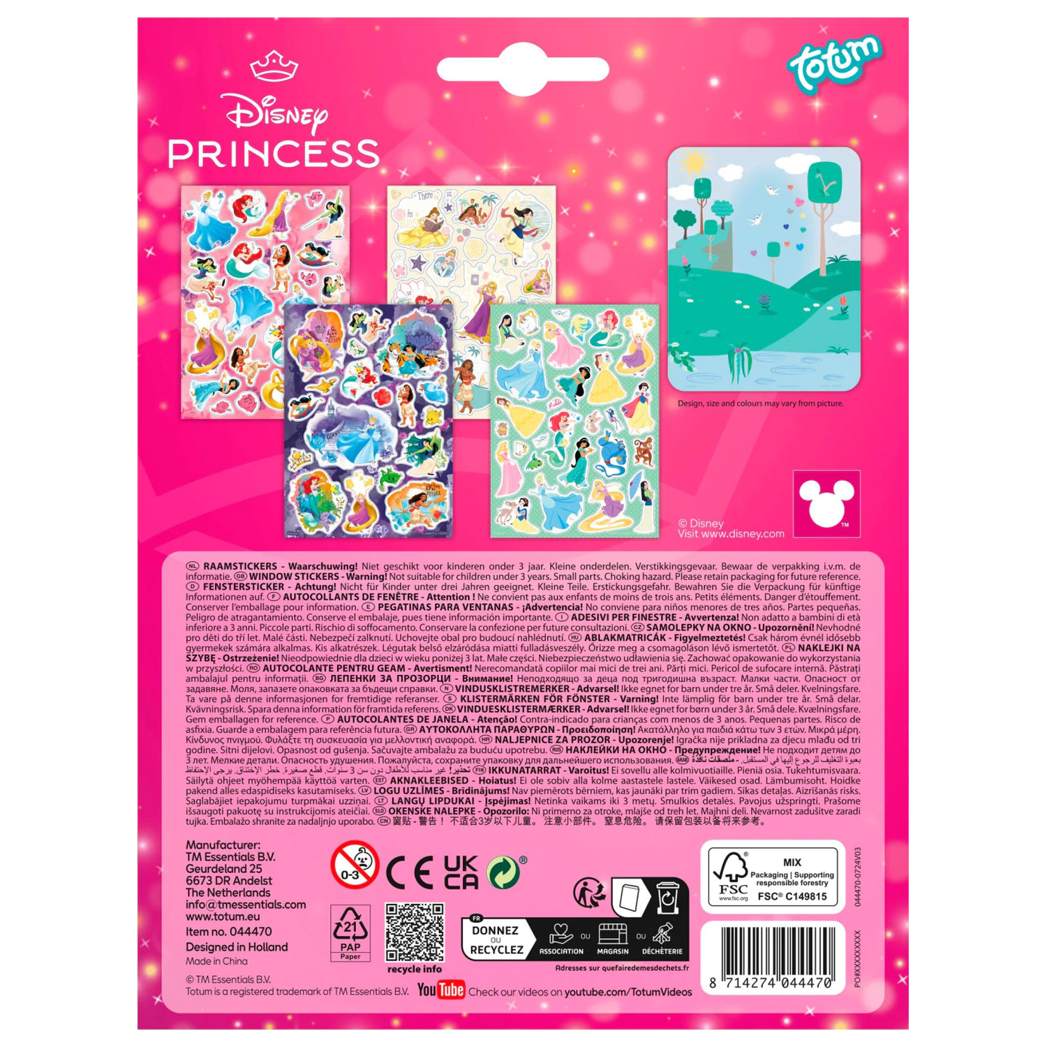 Disney Princess Story window sticker set product photo