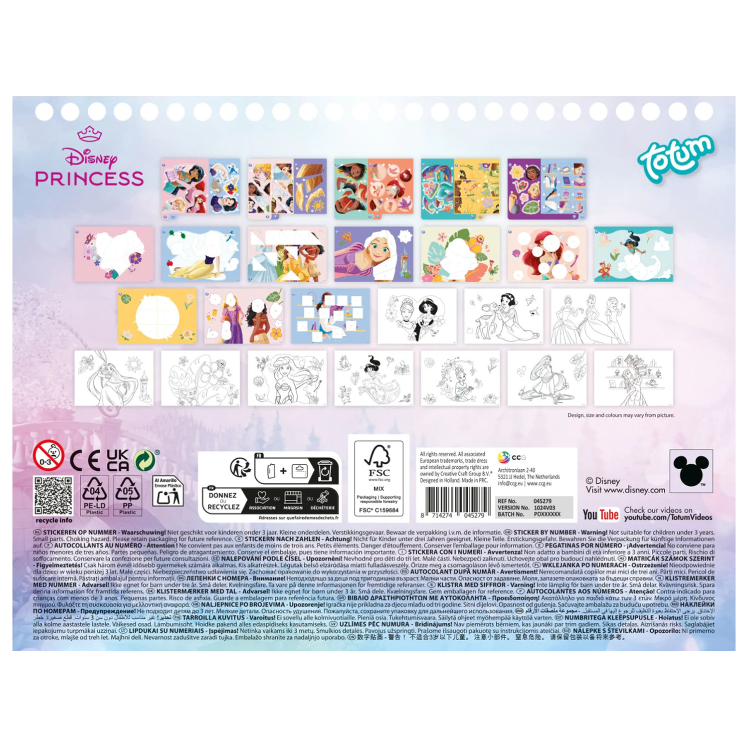 Disney Princess Story Puzzle Sticker and Coloring Set product photo