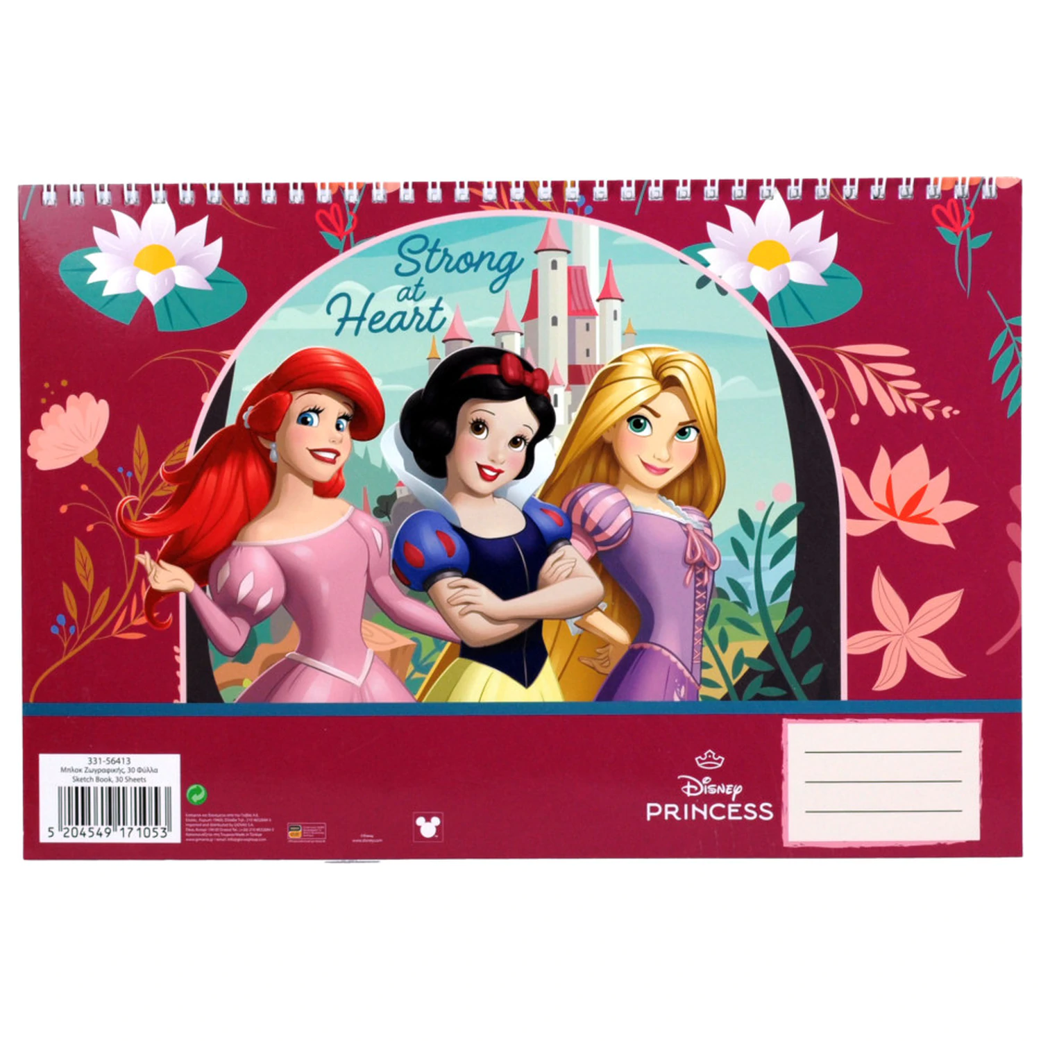 Disney Princesses Strong A/4 spiral sketchbook, 30 sheets product photo
