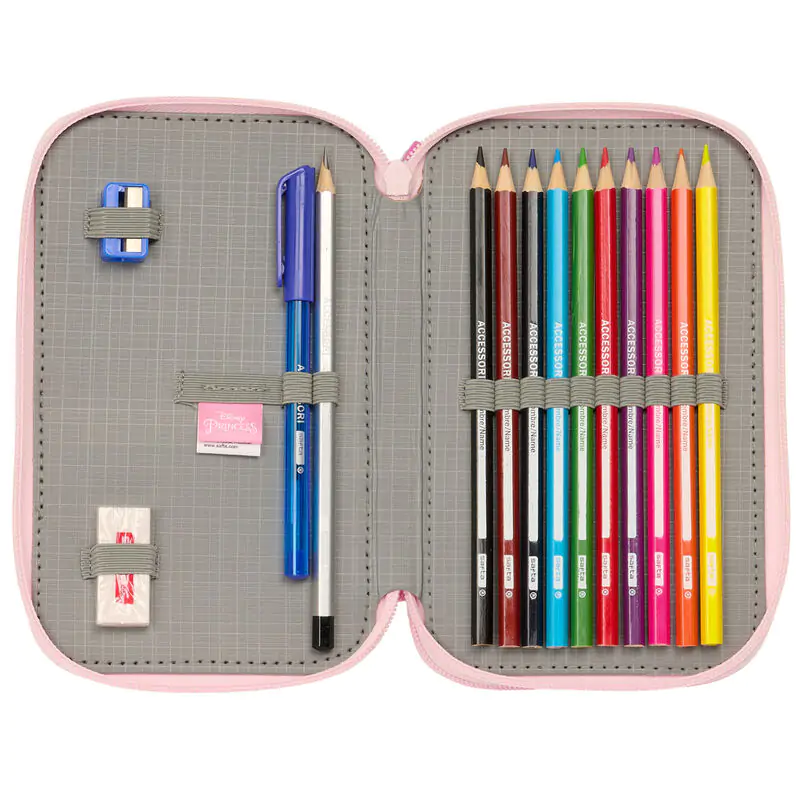 Disney Princess Summer Adventures double pencil case 28pcs product photo