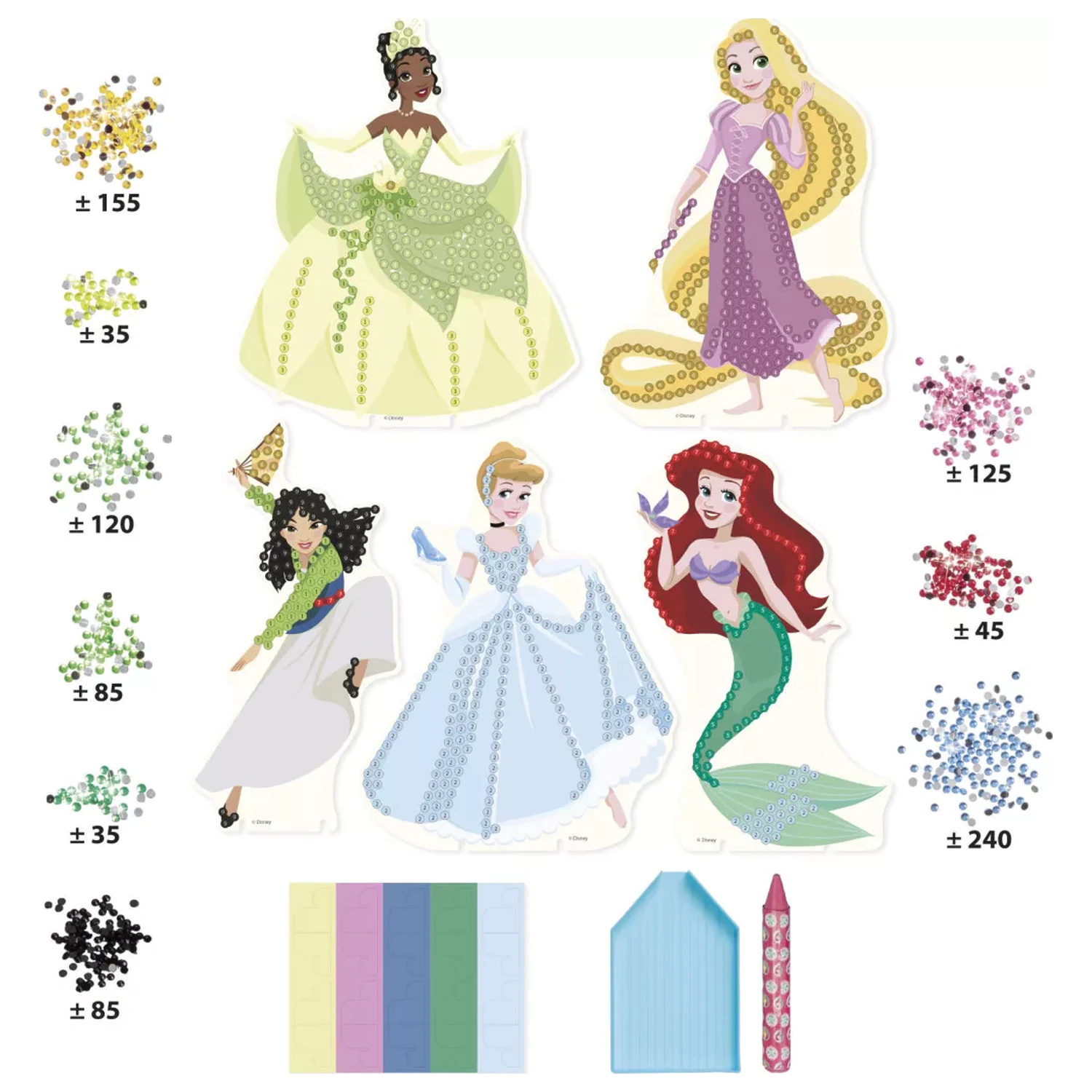 Disney Princess Totum Diamond Painting Set 5-piece product photo