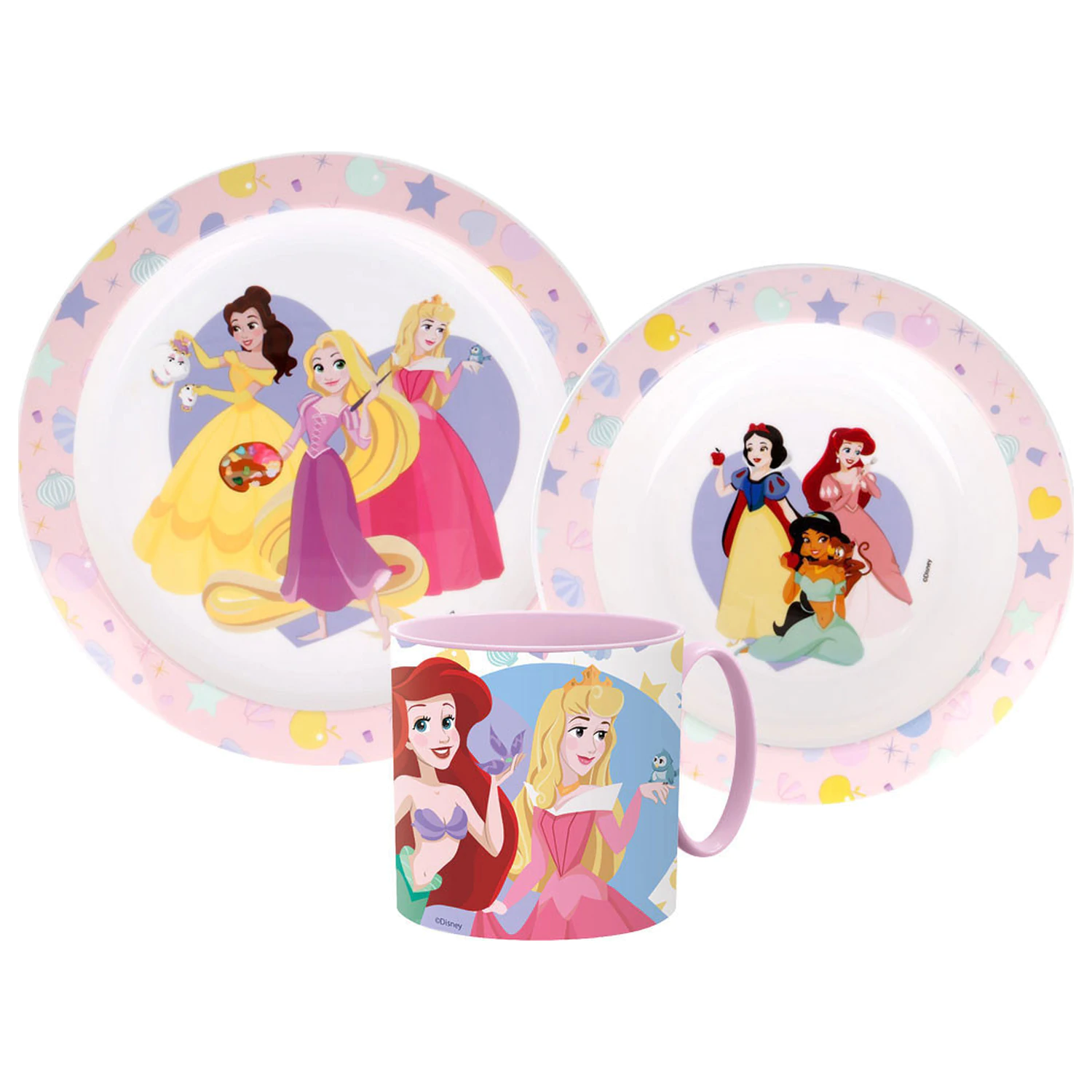 Disney Princess True Dinnerware Set, Micro Plastic Set with Mug product photo