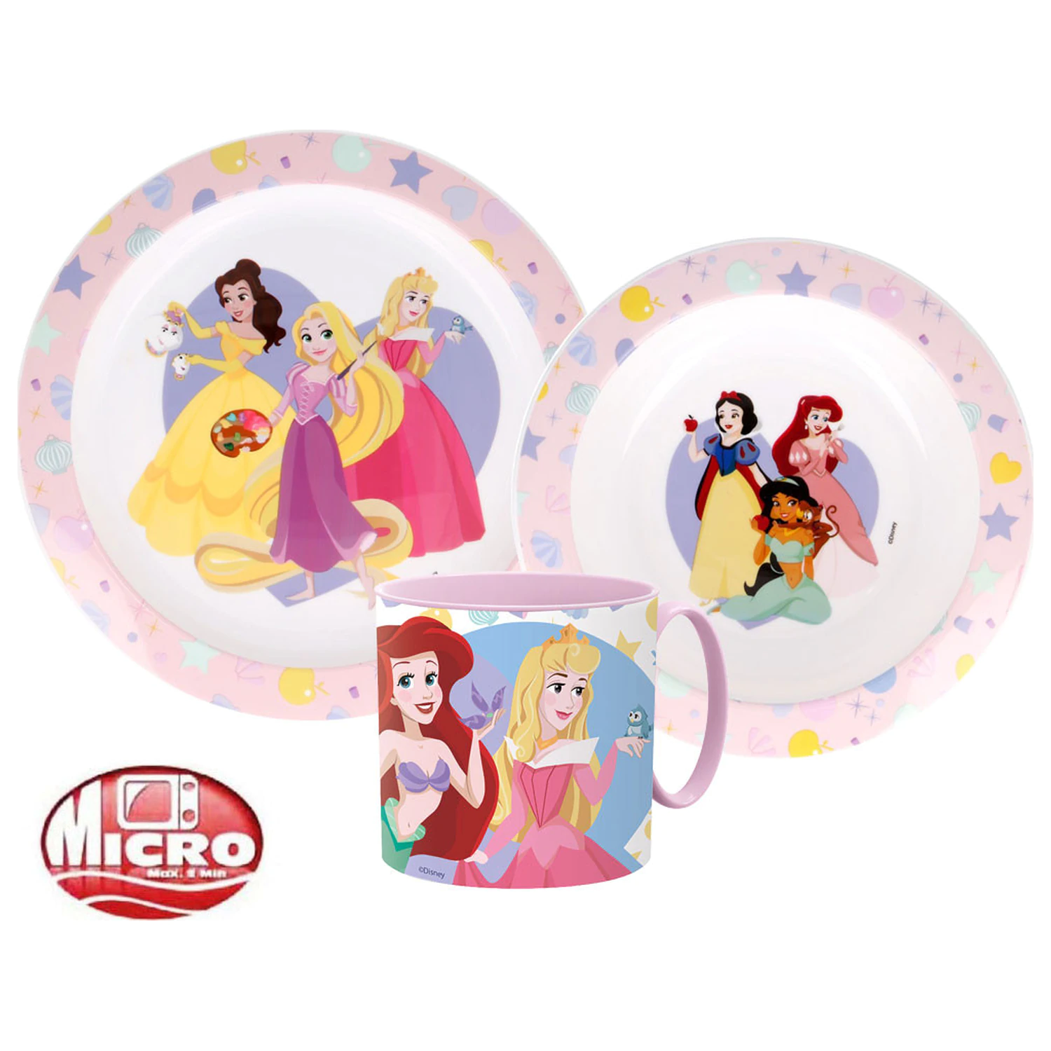 Disney Princess True Dinnerware Set, Micro Plastic Set with Mug product photo