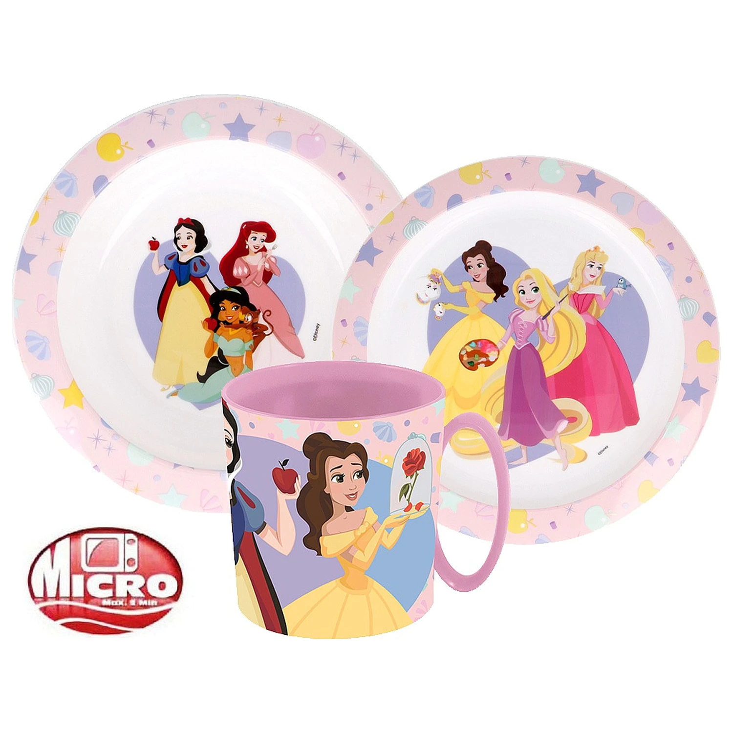 Disney Princess True Dinnerware Set, Micro Plastic Set with Mug product photo