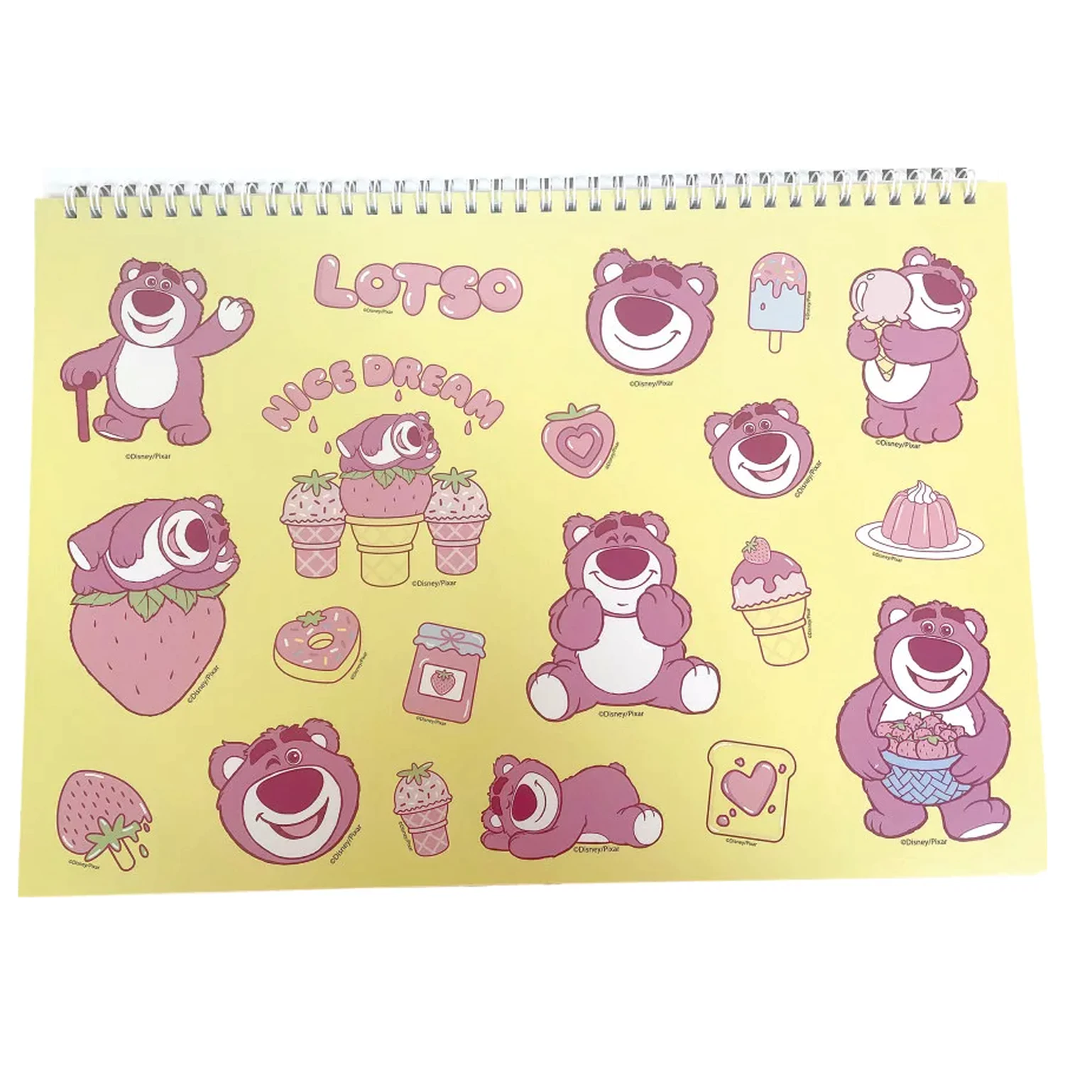 Disney Toy Story Lotso A4 Spiral Sketchbook 40 Sheets with Stickers product photo