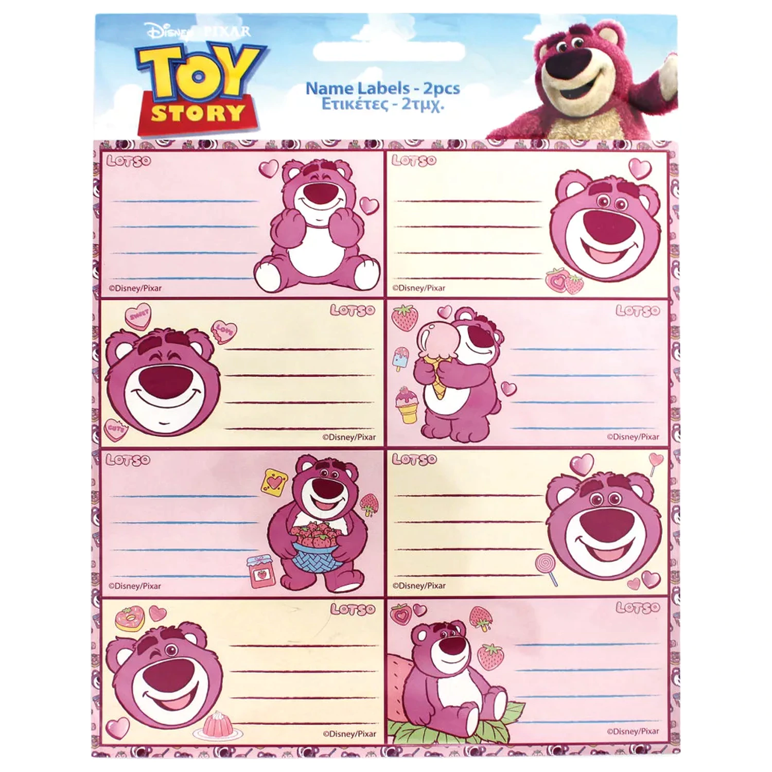 Disney Toy Story Lotso Notebook Labels 16 pcs product photo