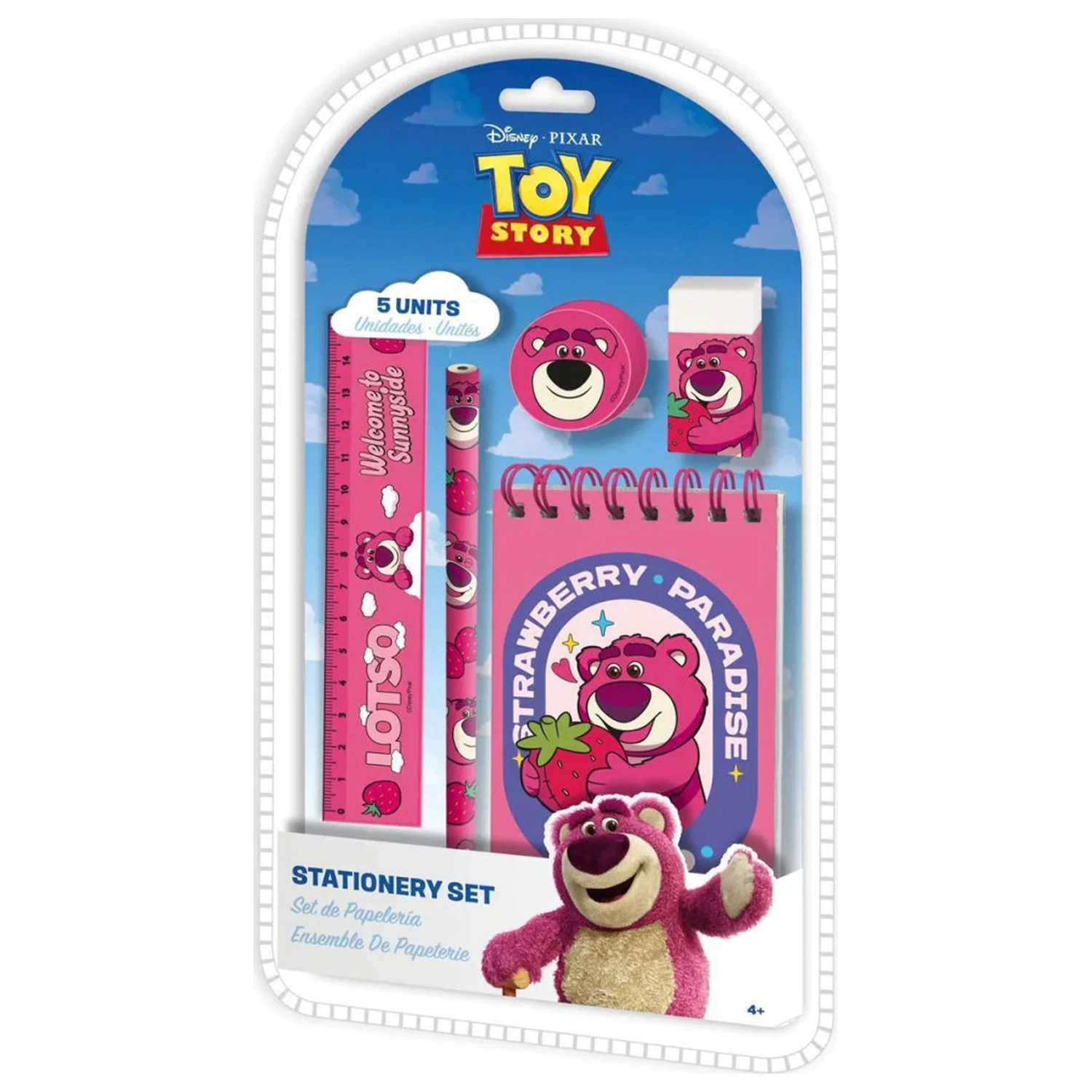 Disney Toy Story Lotso Strawberry stationery set 5 pieces product photo