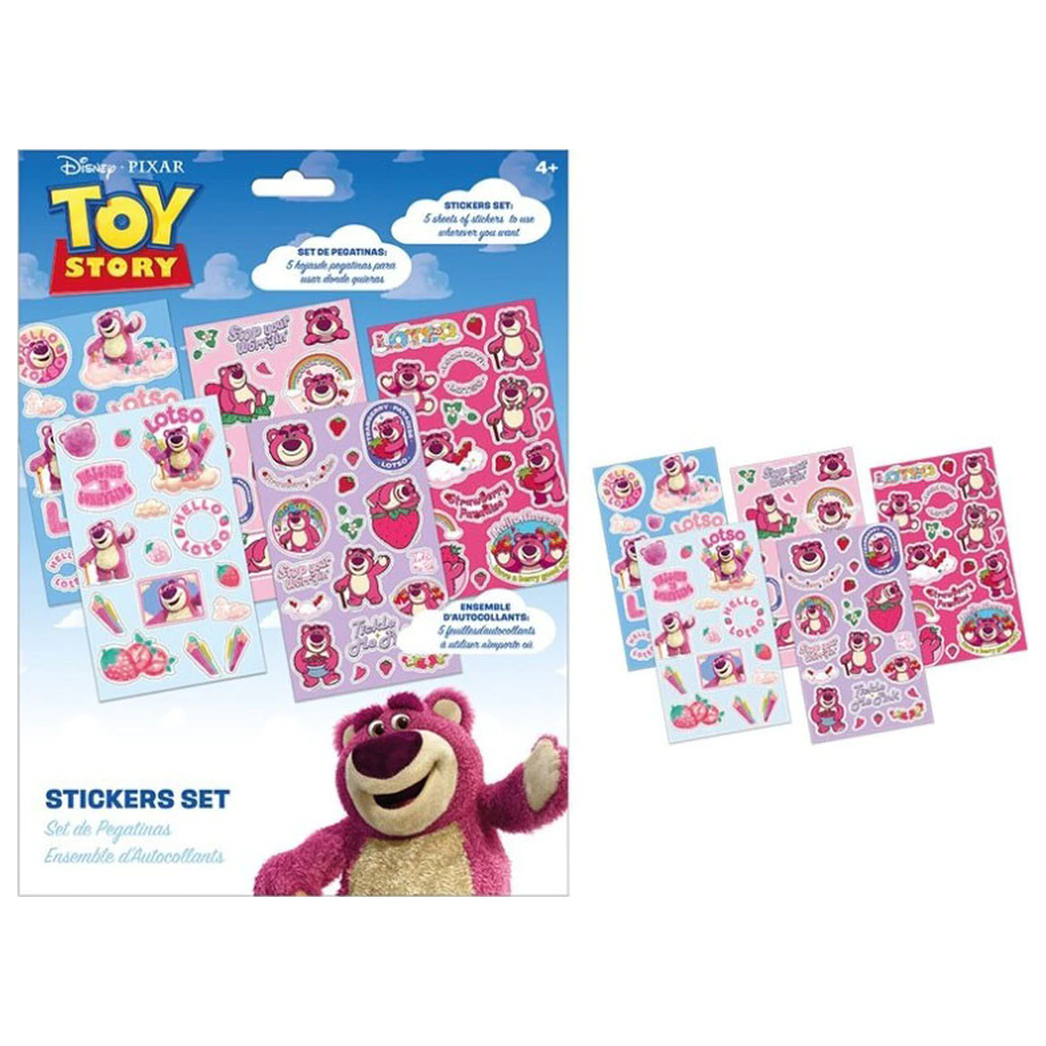 Disney Toy Story Lotso Strawberry sticker set 5 sheets product photo