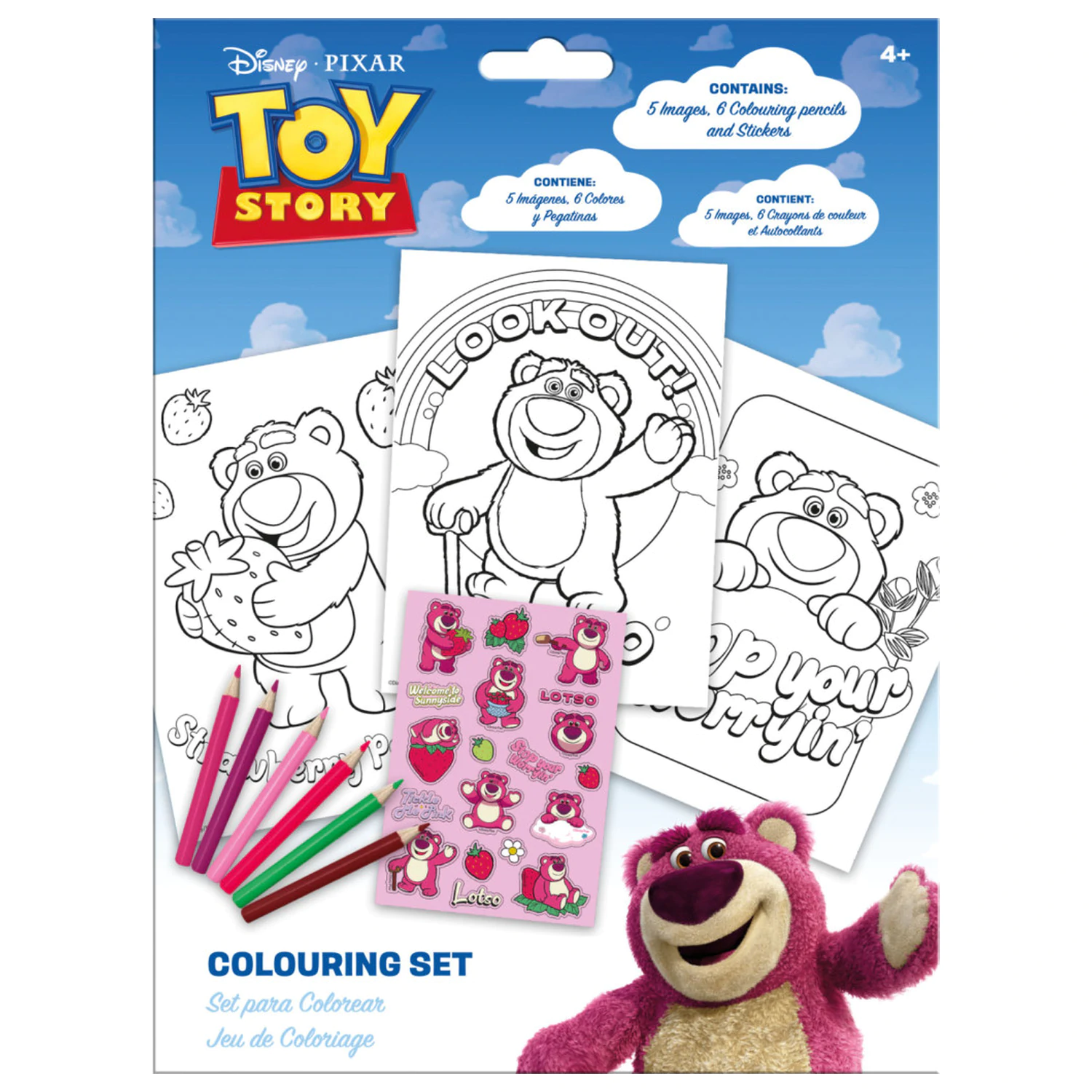 Disney Toy Story Lotso Strawberry coloring set with stickers product photo