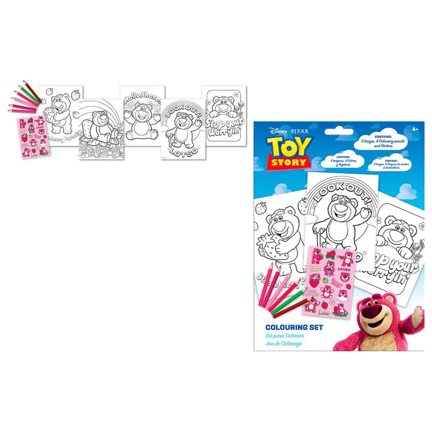 Disney Toy Story Lotso Strawberry coloring set with stickers product photo