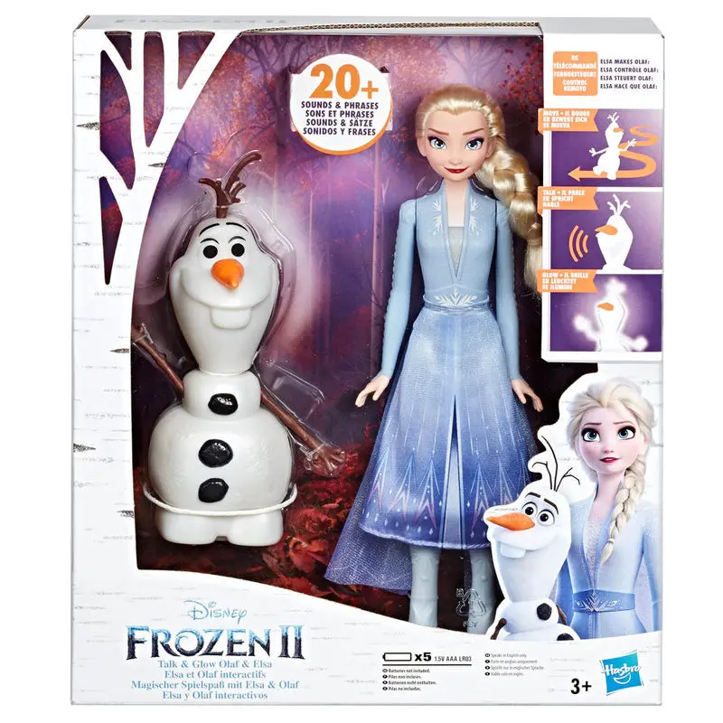 Disney Frozen 2 Talk and Glow Olaf and Elsa set doll product photo