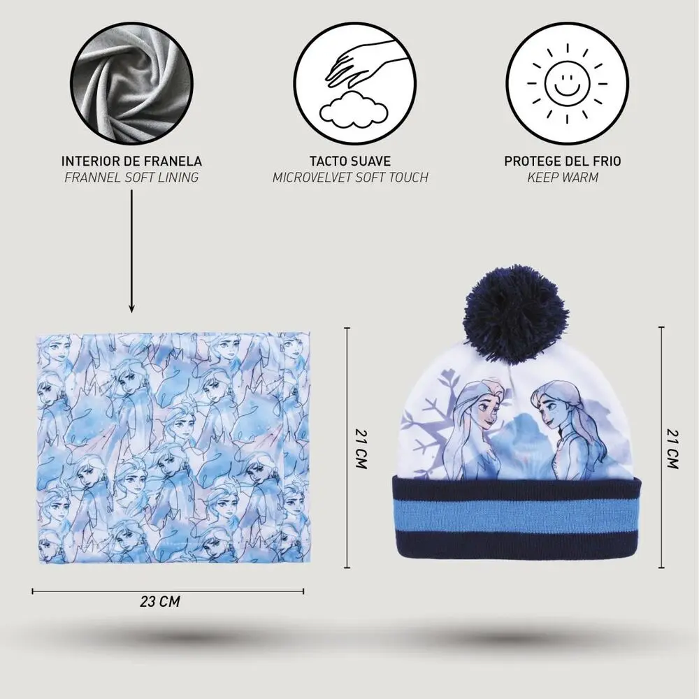 Disney Frozen 2 Kids winter set snood hat gloves product photo