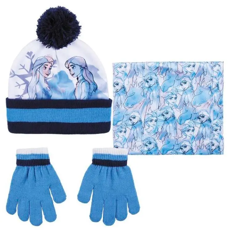 Disney Frozen 2 Kids winter set snood hat gloves product photo