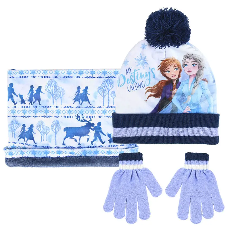 Disney Frozen 2 Kids winter set snood hat gloves product photo