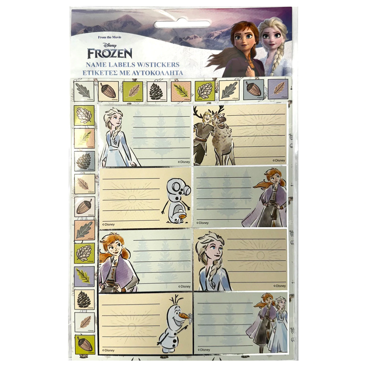Disney Frozen Adventure Notebook Labels with Stickers 16 pcs product photo