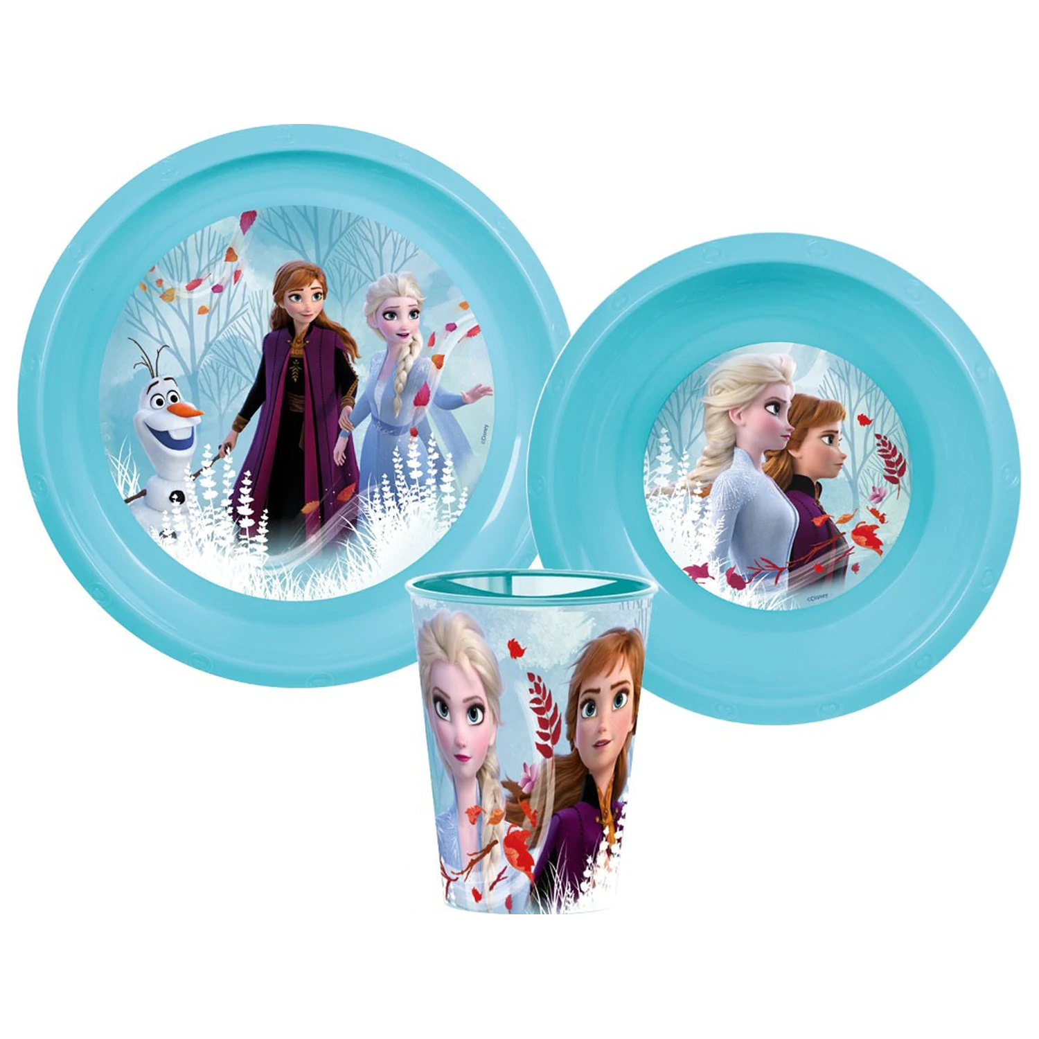 Disney Frozen Blue Forest dinnerware set, plastic set product photo