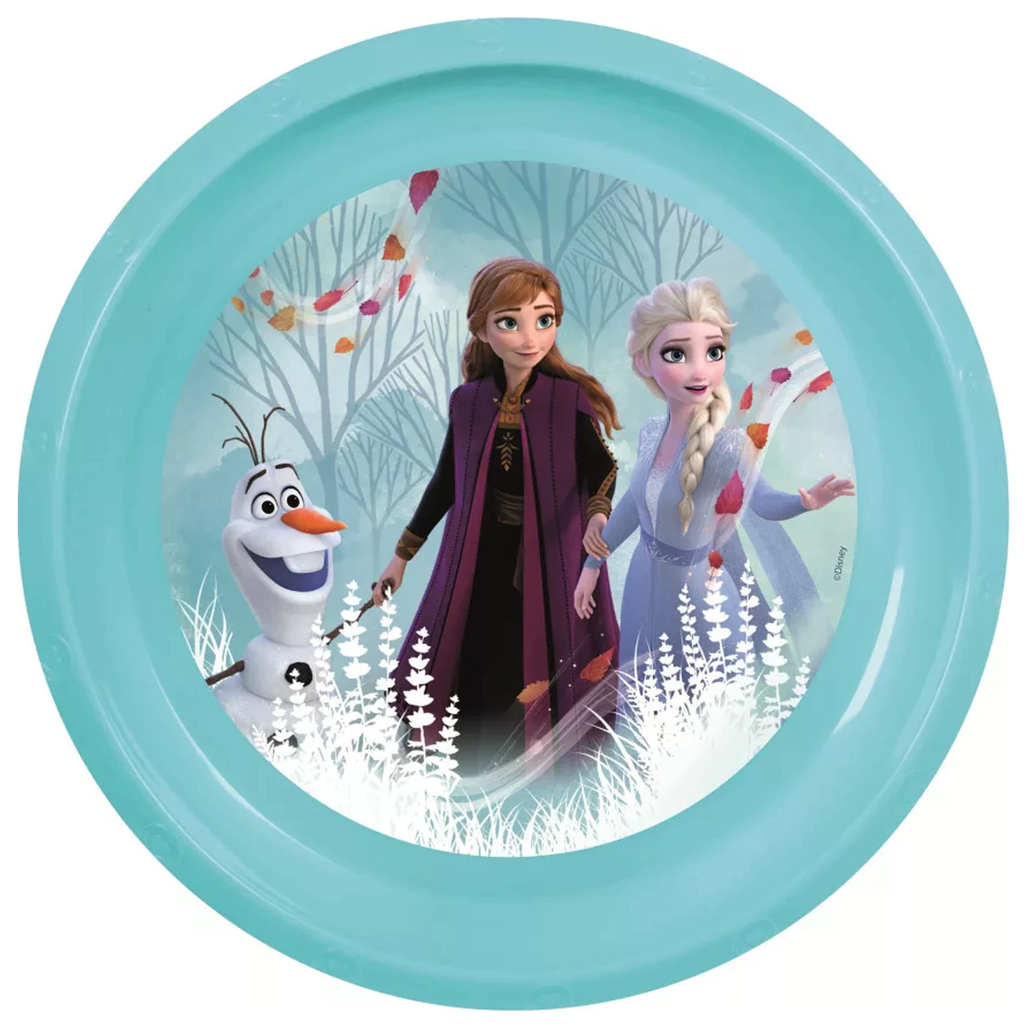 Disney Frozen Blue Forest plastic flat plate product photo