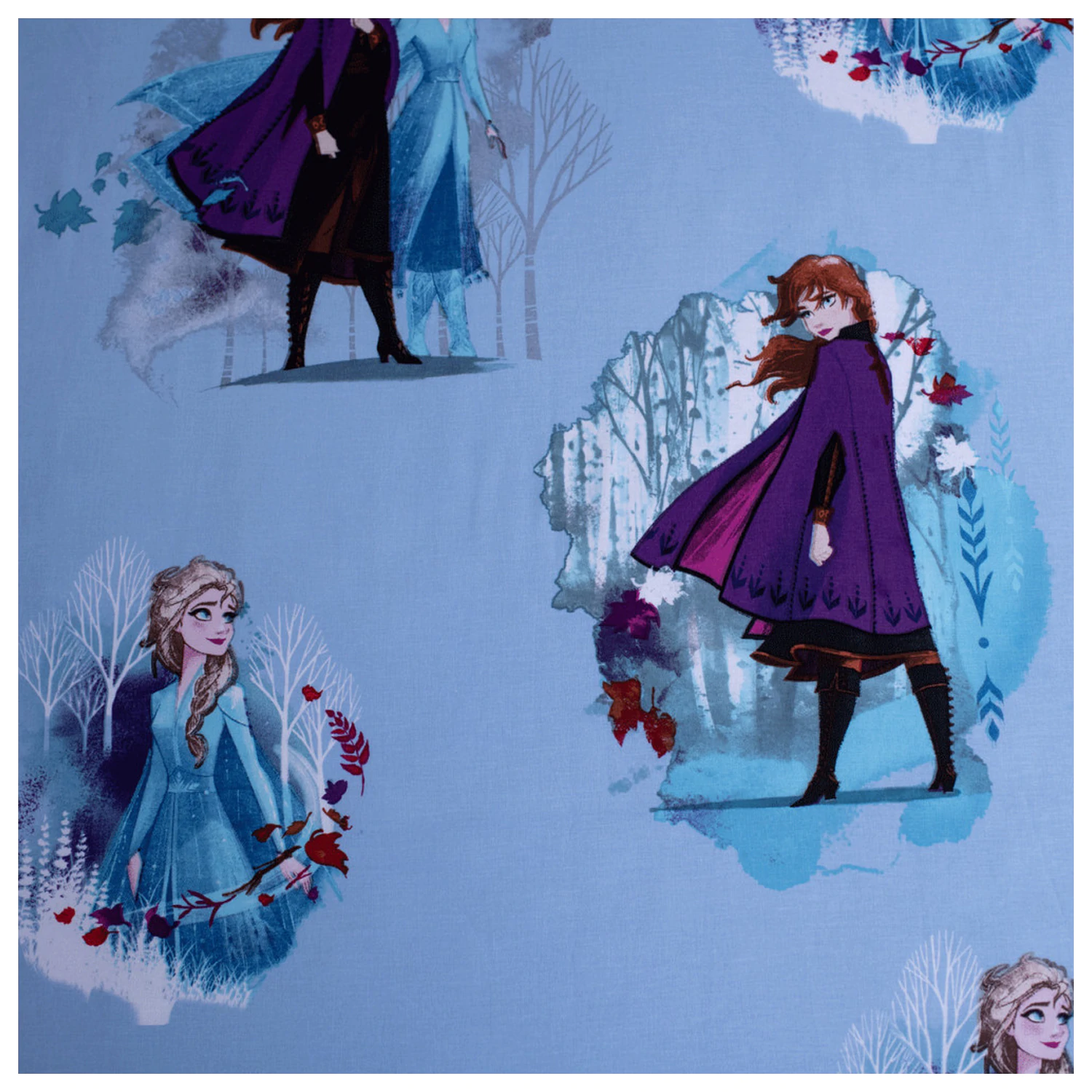 Disney Frozen Blue Leaves Fitted Sheet 90*200 cm product photo