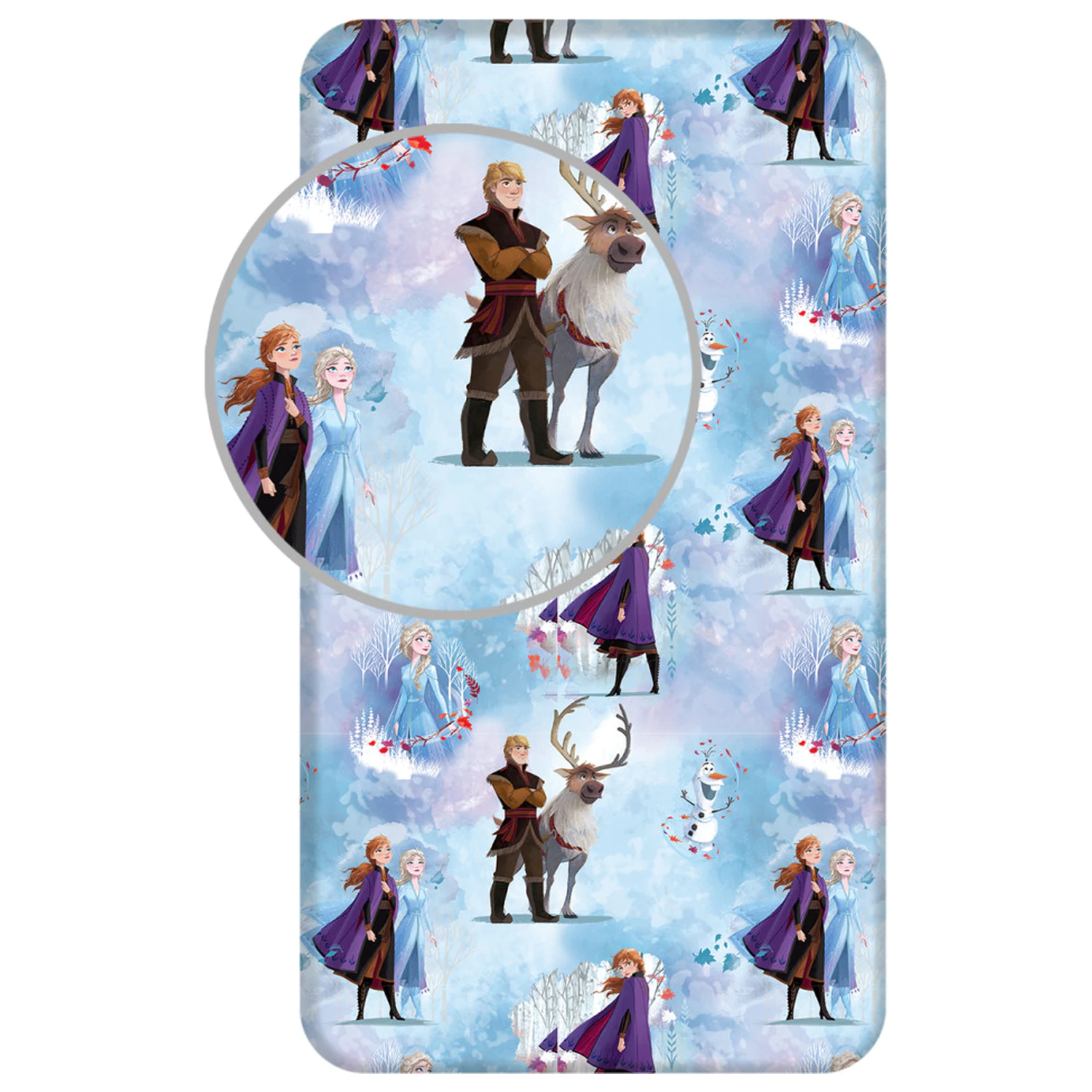 Disney Frozen Blue Winter Fitted Sheet 90x200 cm product photo
