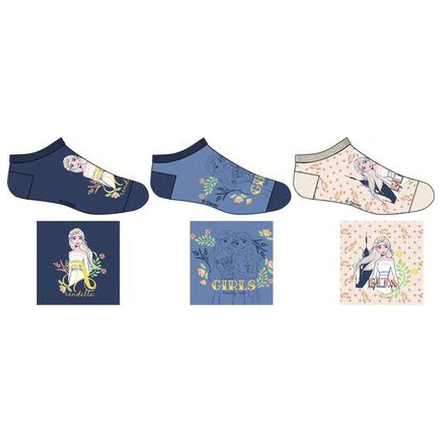Disney Frozen Castle Kids Secret Socks 27/30 product photo
