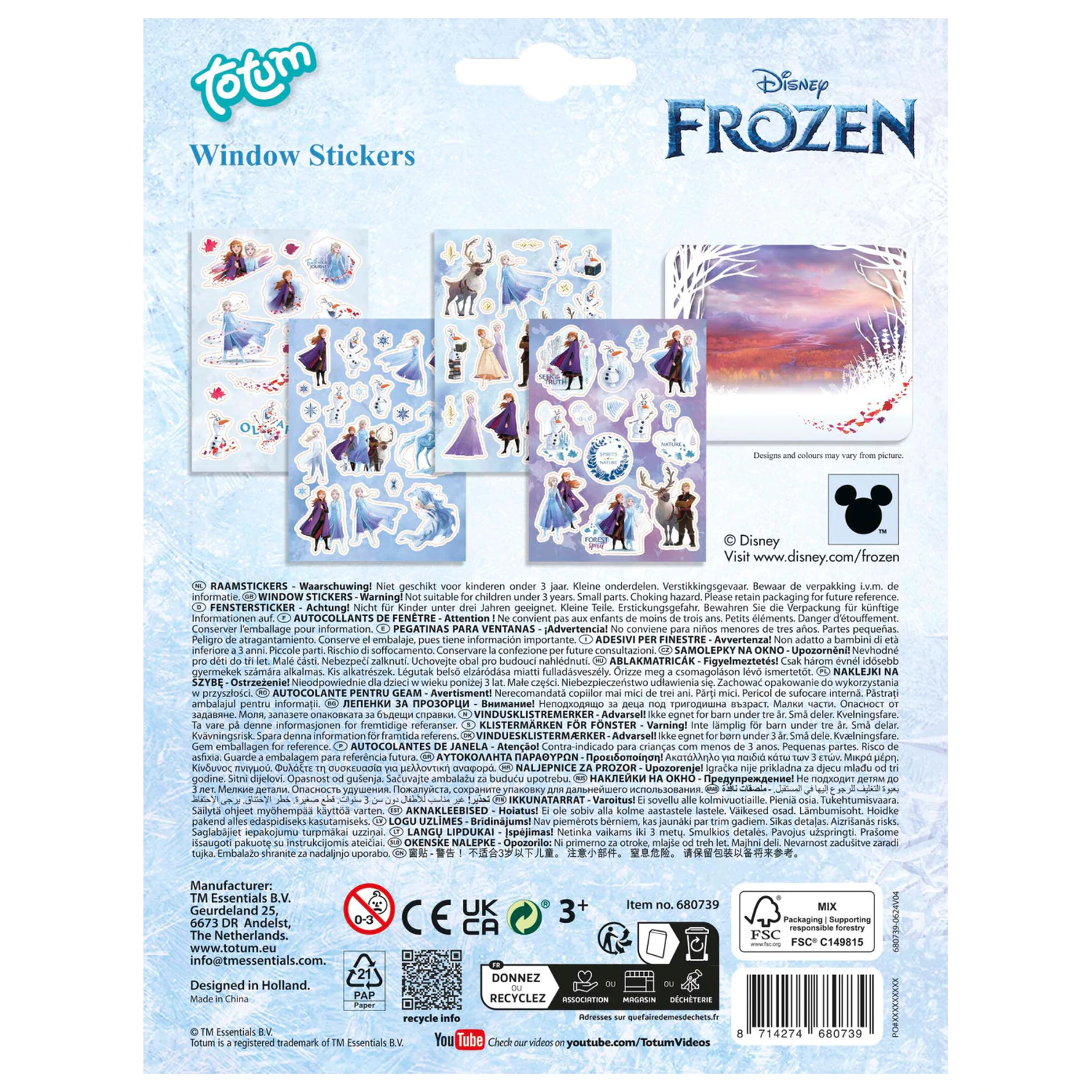 Disney Frozen Destiny Window Sticker Set product photo