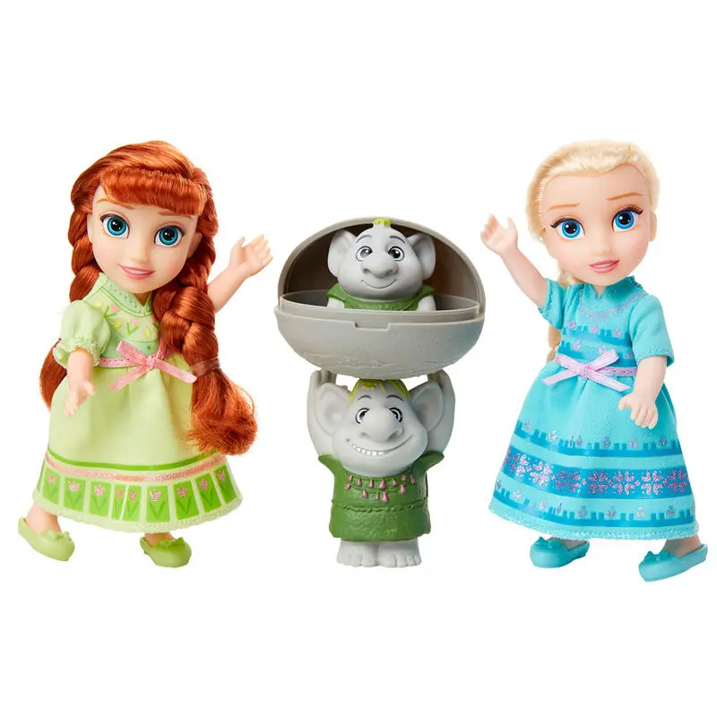 Disney Frozen Elsa + Anna + Trolls doll 15cm product photo