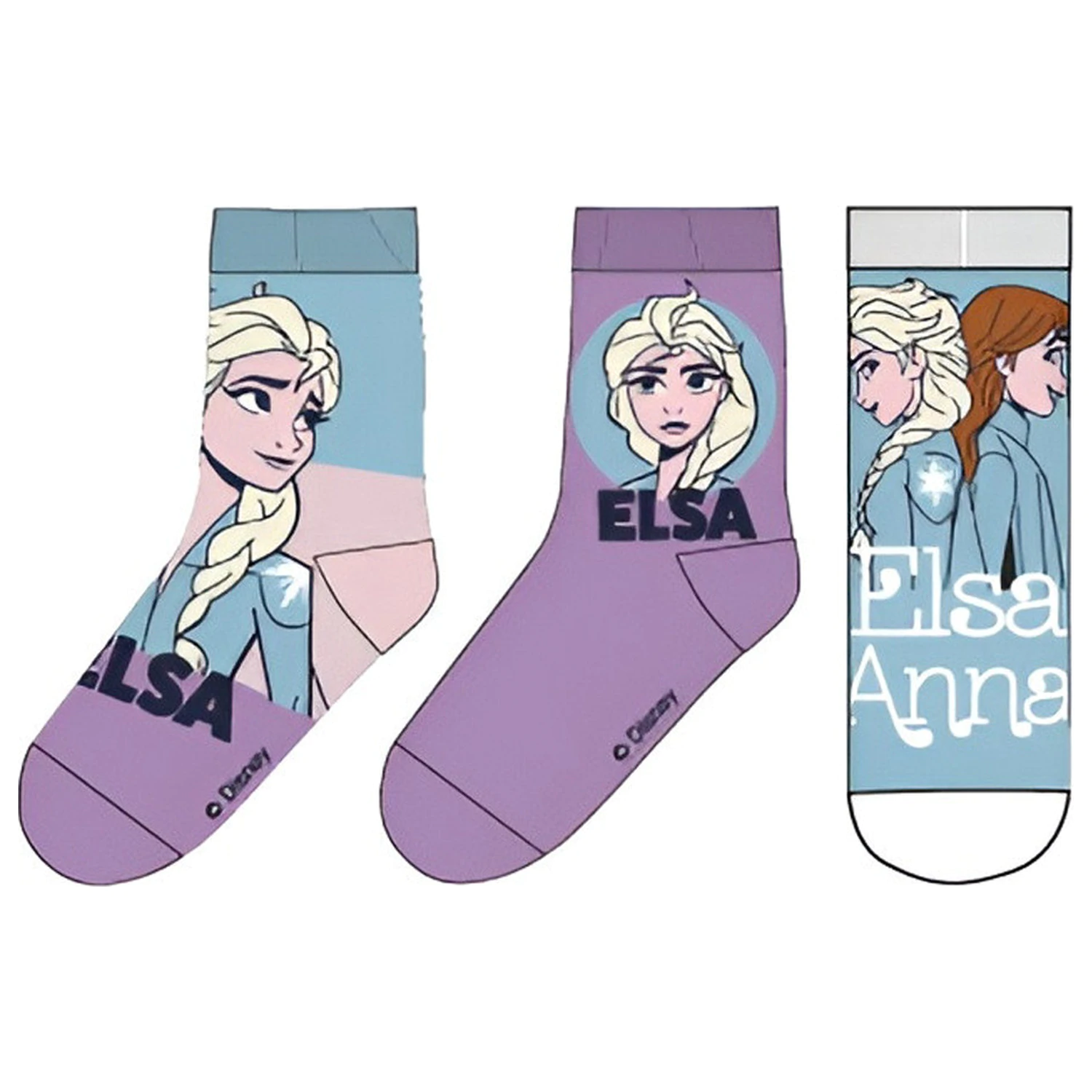 Disney Frozen Elsa Purple Kids' Socks 31/34 product photo