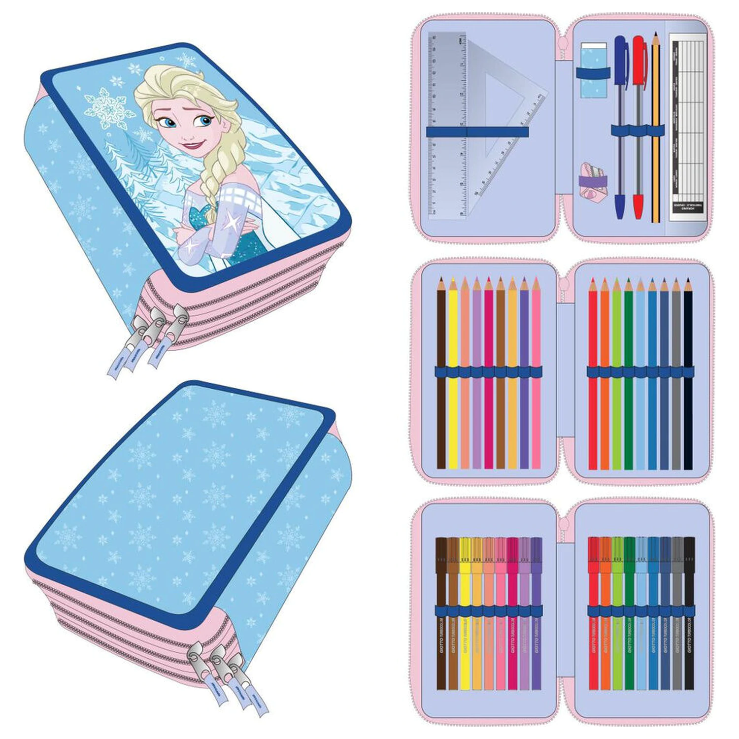 Disney Frozen Elsa triple pencil case product photo