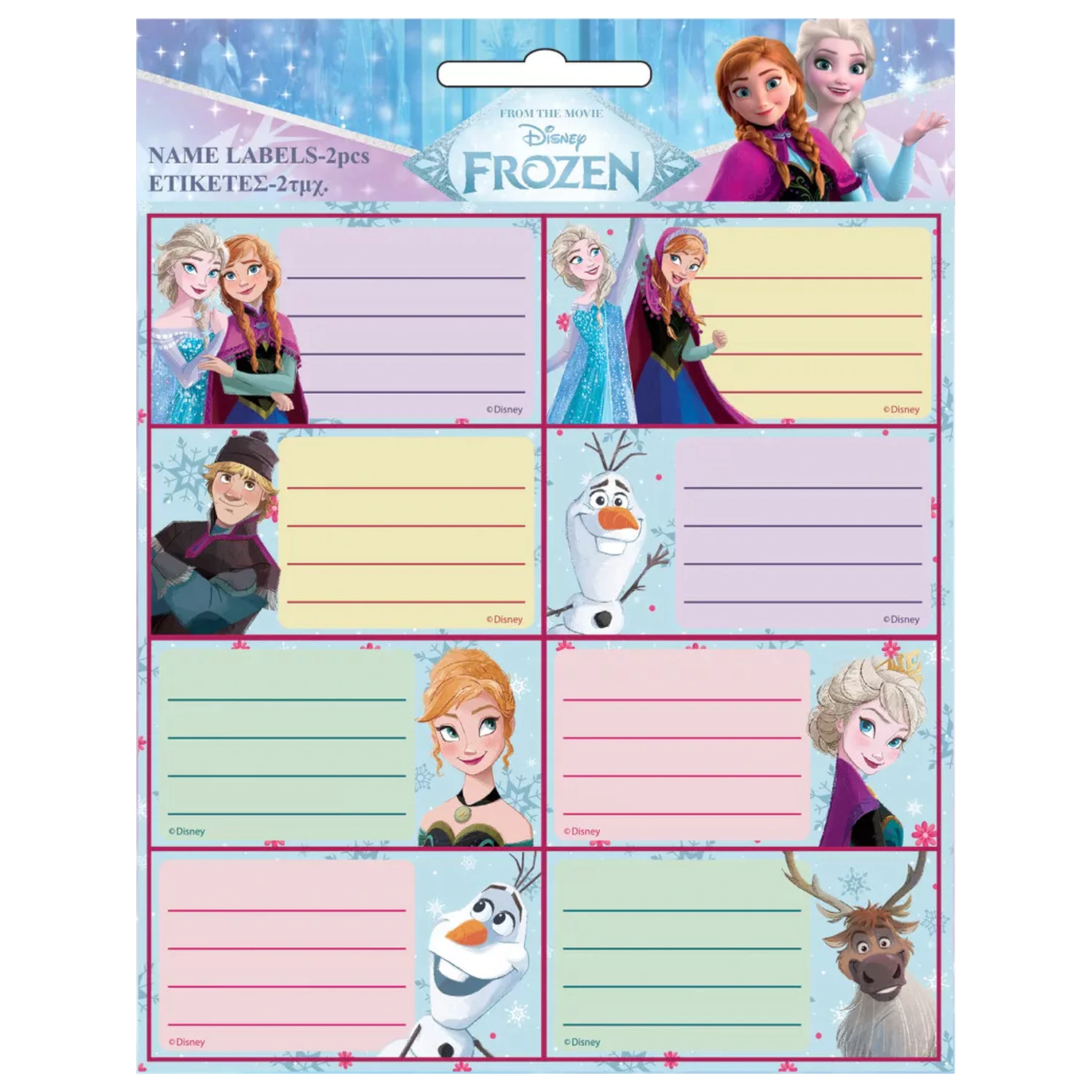 Disney Frozen Forever notebook label 16-piece product photo