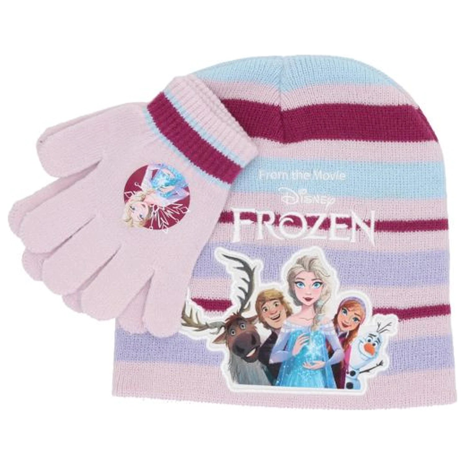Disney Frozen Friends Kids Hat and Gloves Set product photo
