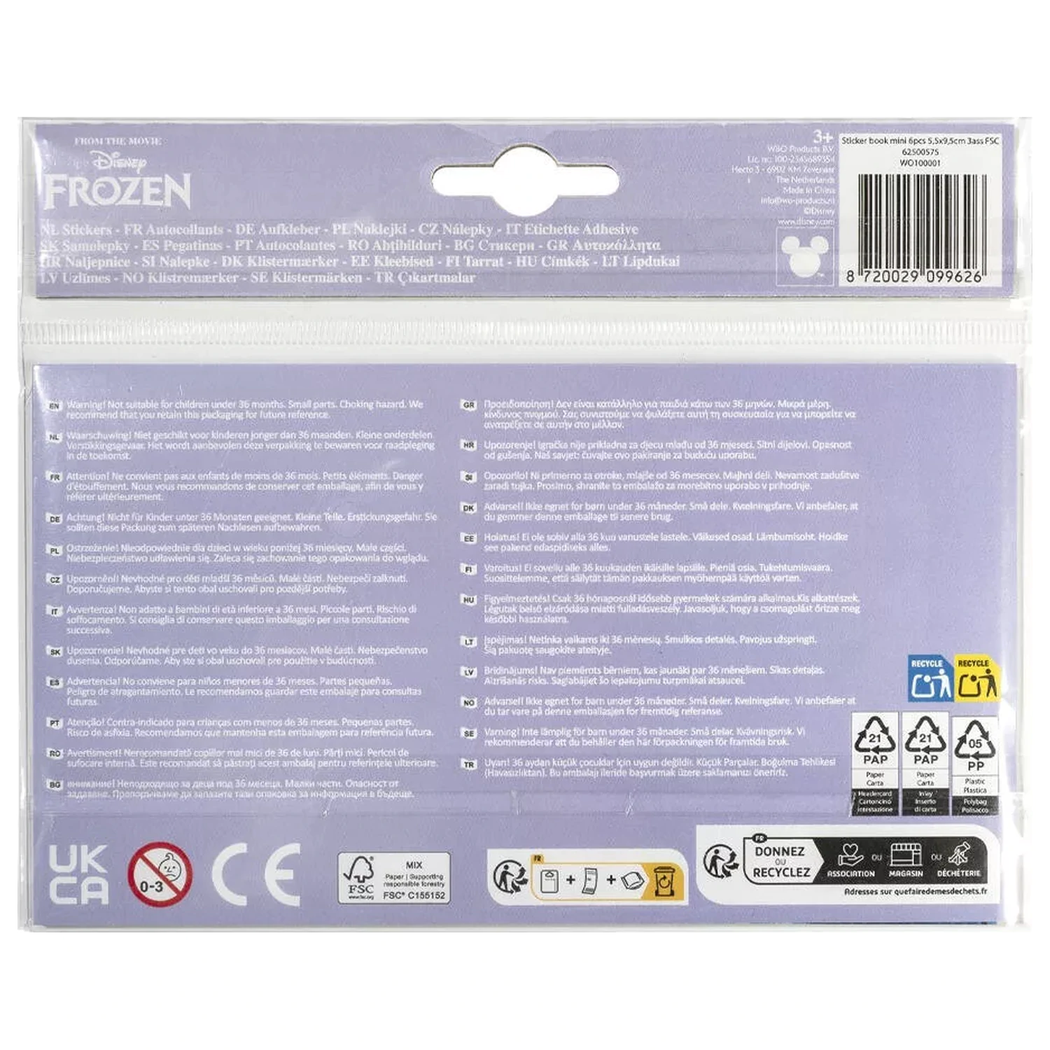 Disney Frozen Friends mini sticker set 6-piece product photo