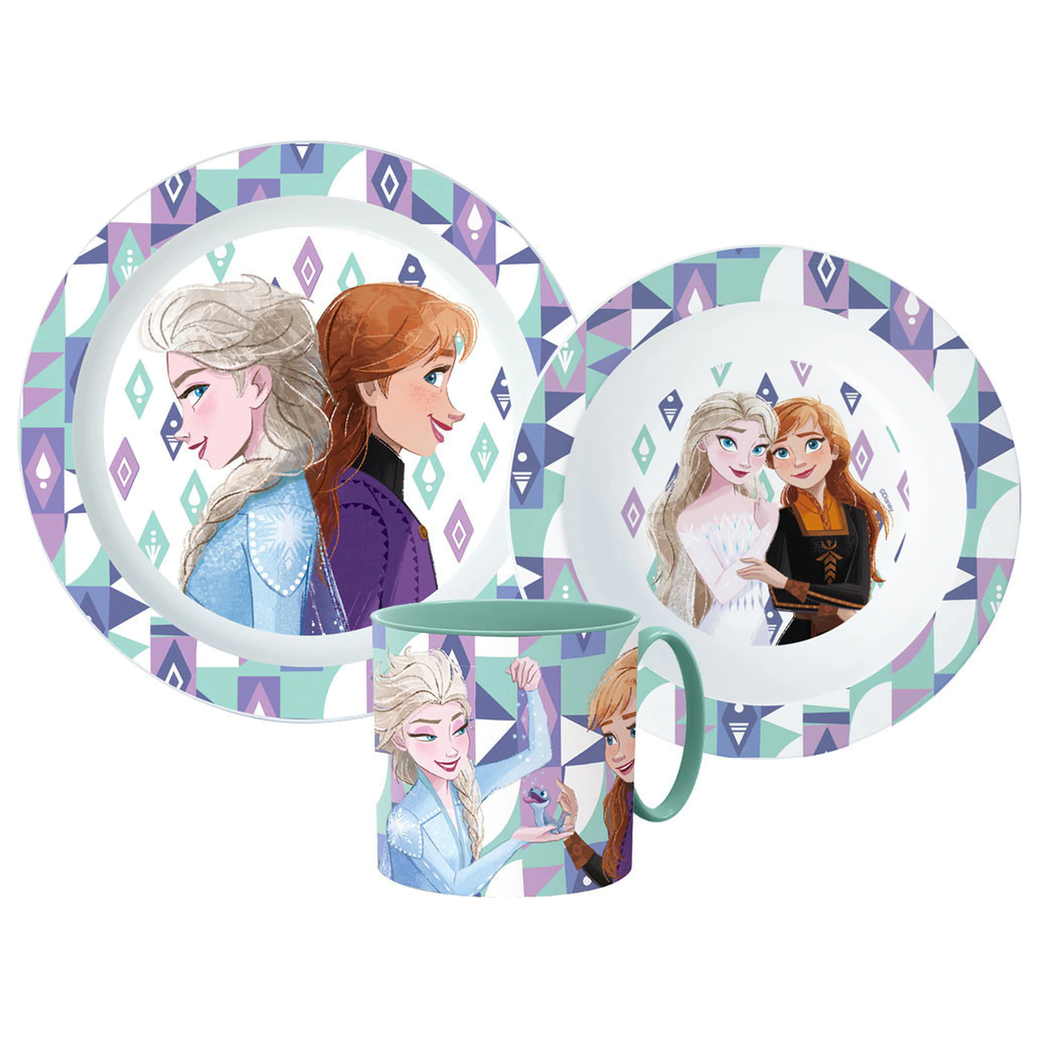 Disney Frozen Ice Magic Dinnerware Set, Micro Plastic Set with Mug 265 ml product photo