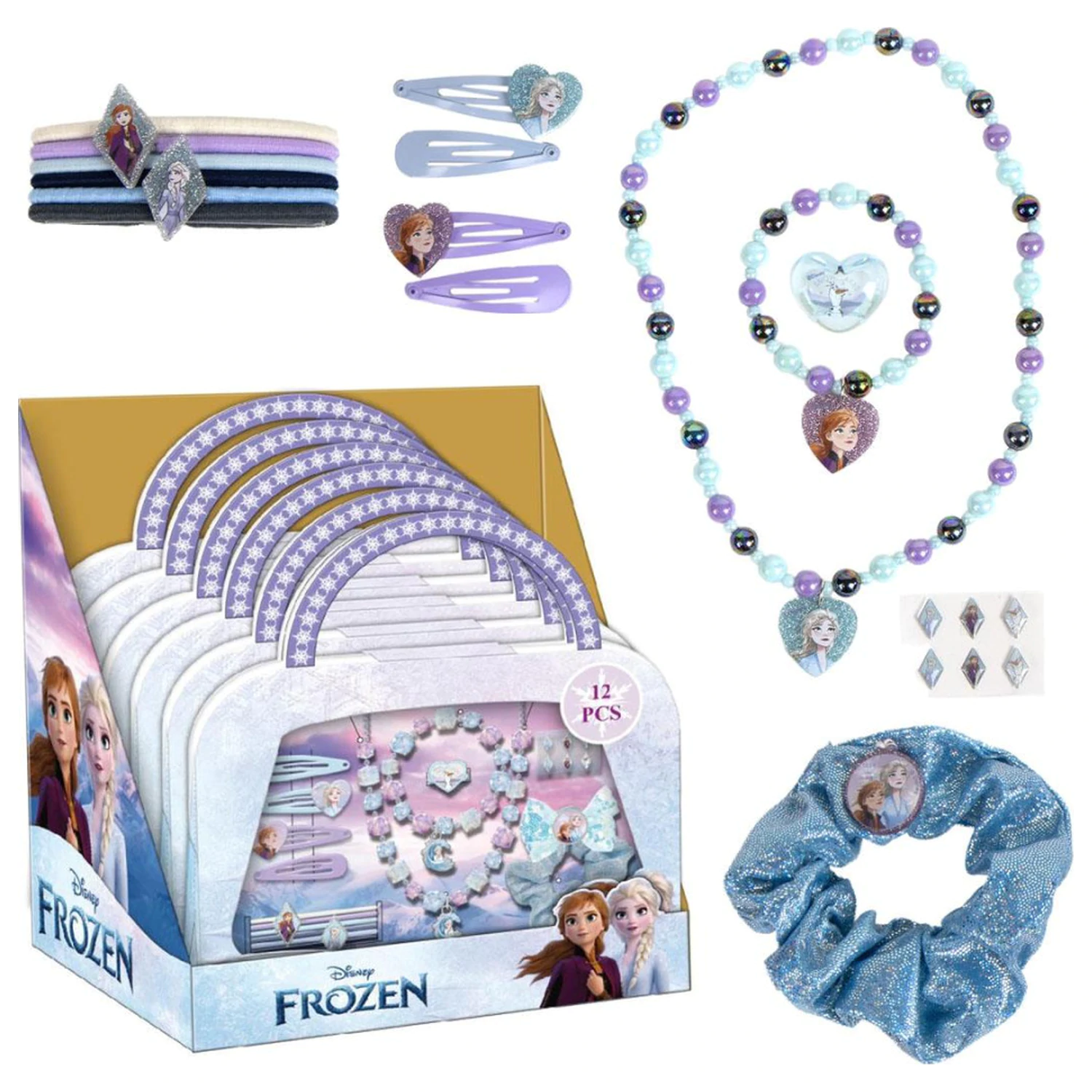 Disney Frozen Journey Hair Accessory and Jewelry Set 15 pcs product photo