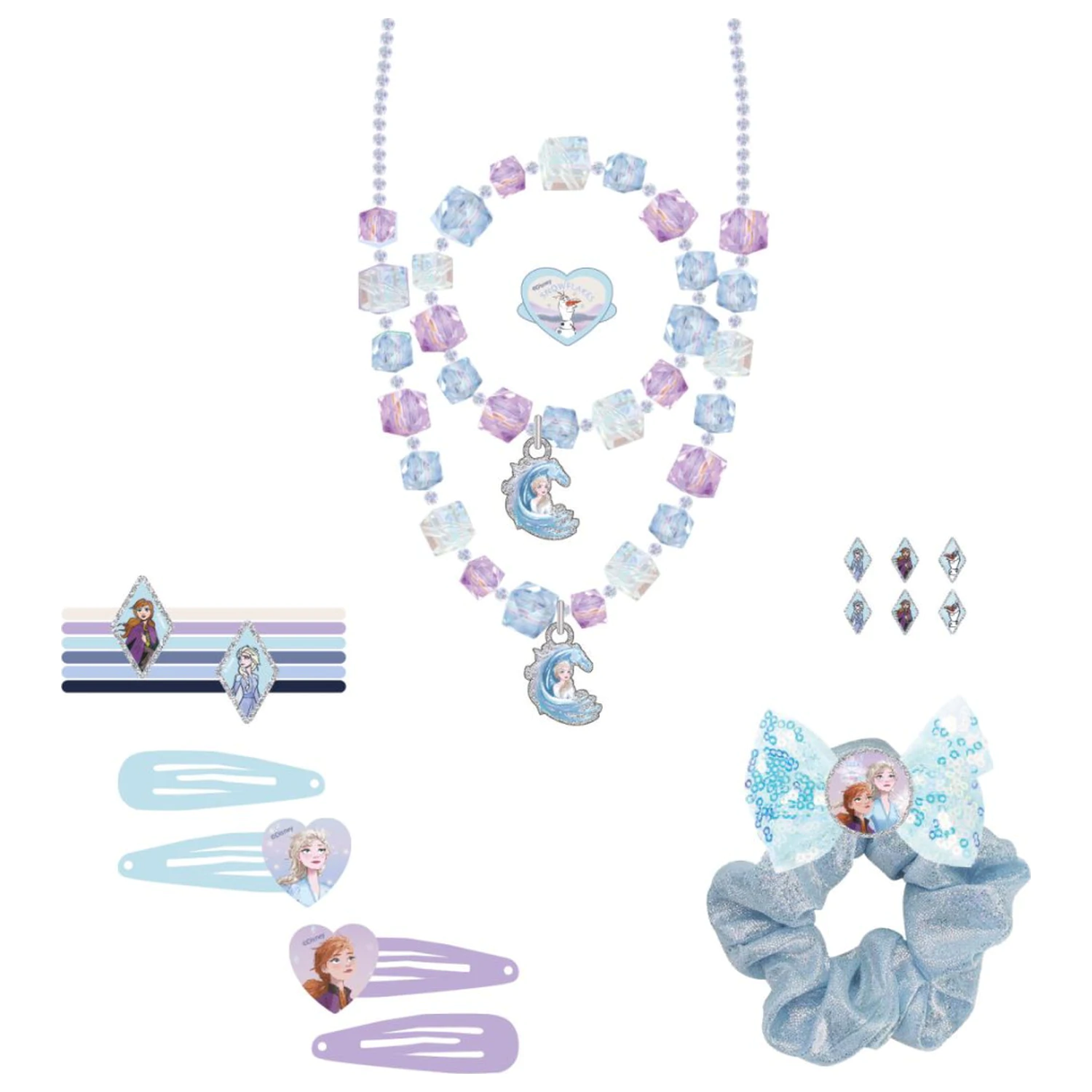 Disney Frozen Journey Hair Accessory and Jewelry Set 15 pcs product photo