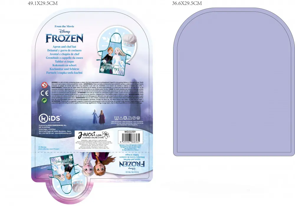 Disney Frozen Christmas Kids Apron 2-piece Set product photo