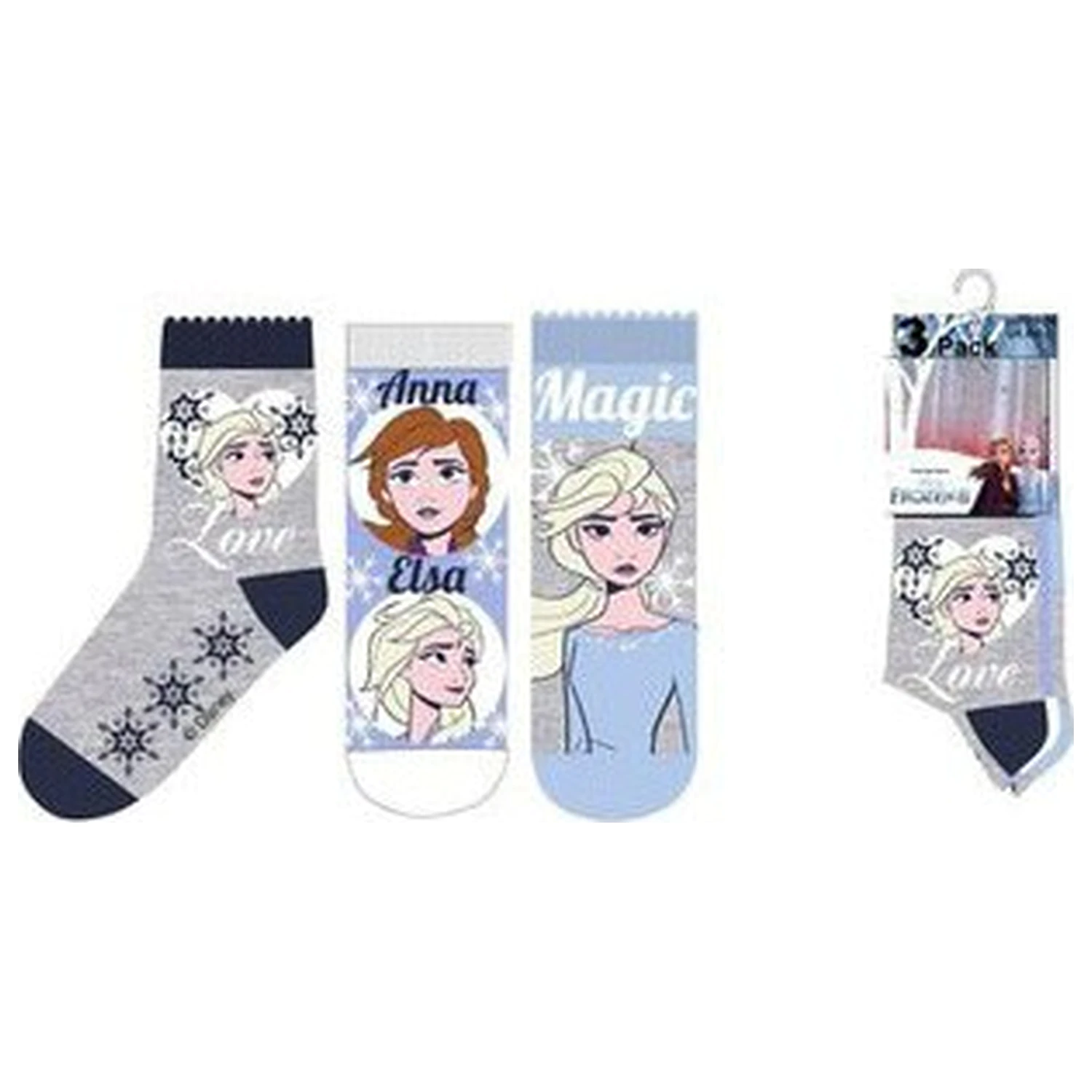 Disney Frozen Love Blue Kids Socks 23/26 product photo
