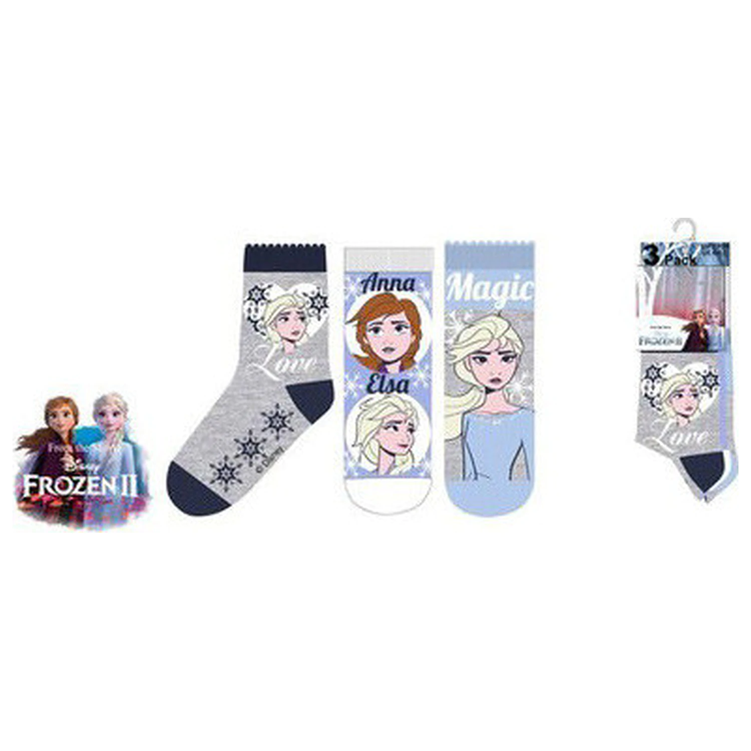 Disney Frozen Magic Blue Kids Socks 31/34 product photo