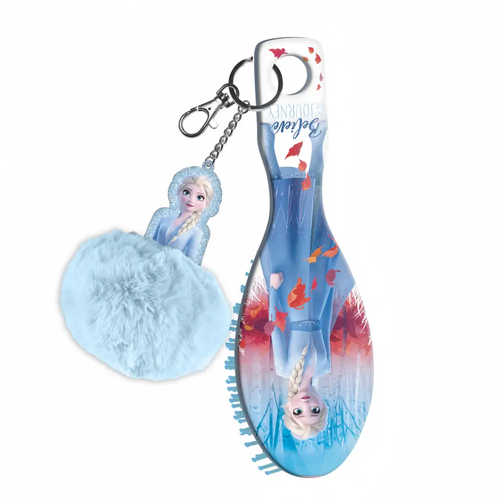 Disney Frozen mini hairbrush with pompom decoration product photo