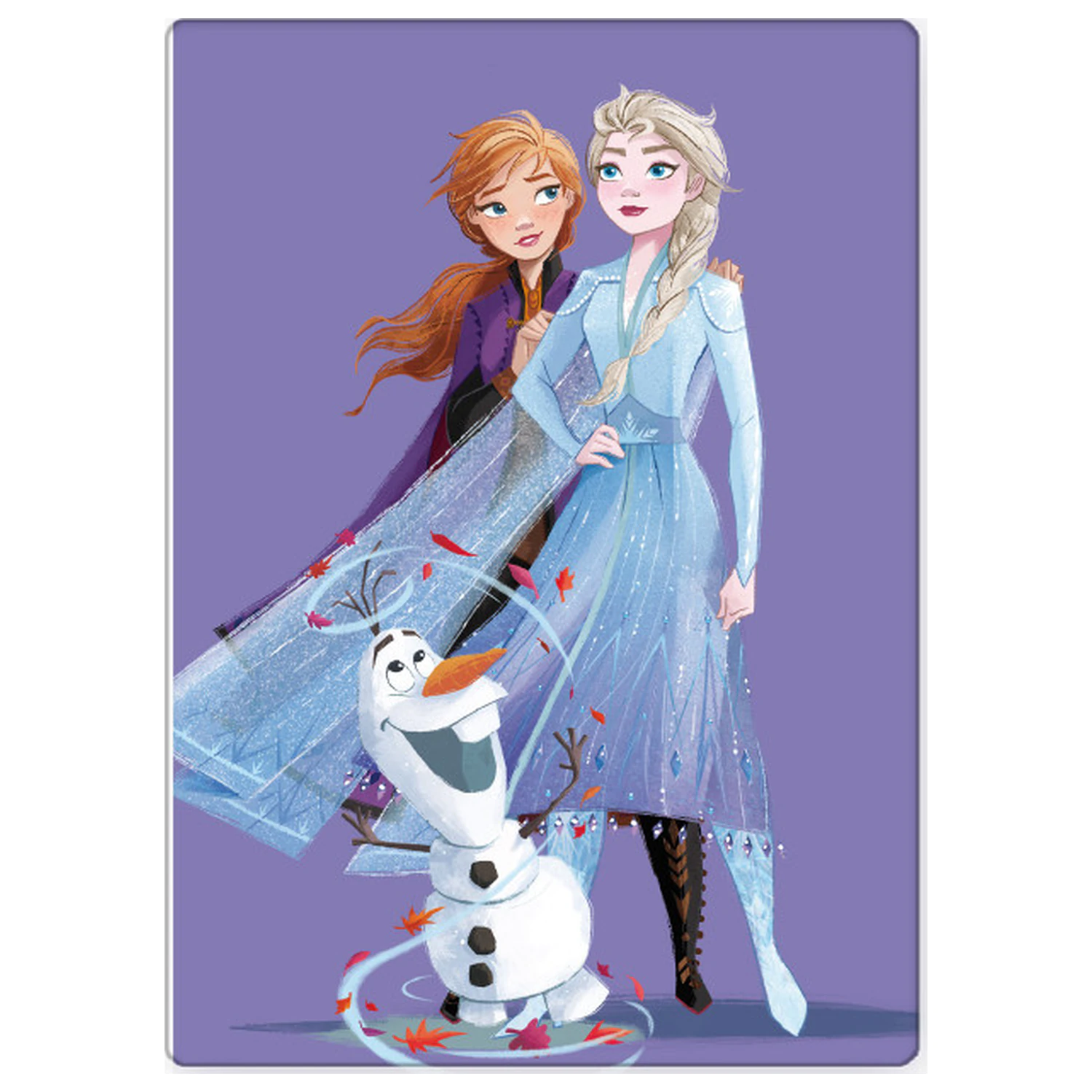 Disney Frozen Purple fleece blanket product photo