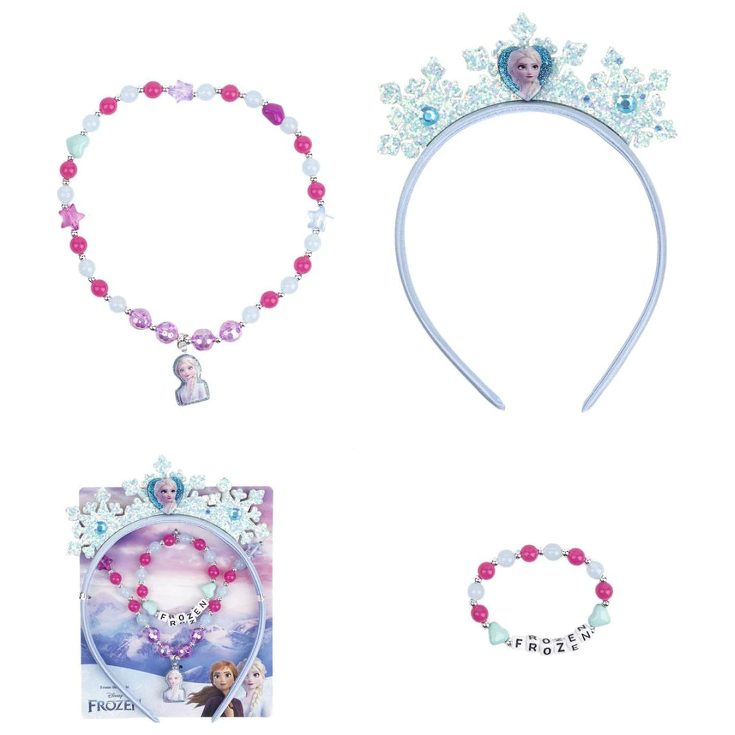 Disney Frozen Royal Blue Jewelry and Headband Set product photo